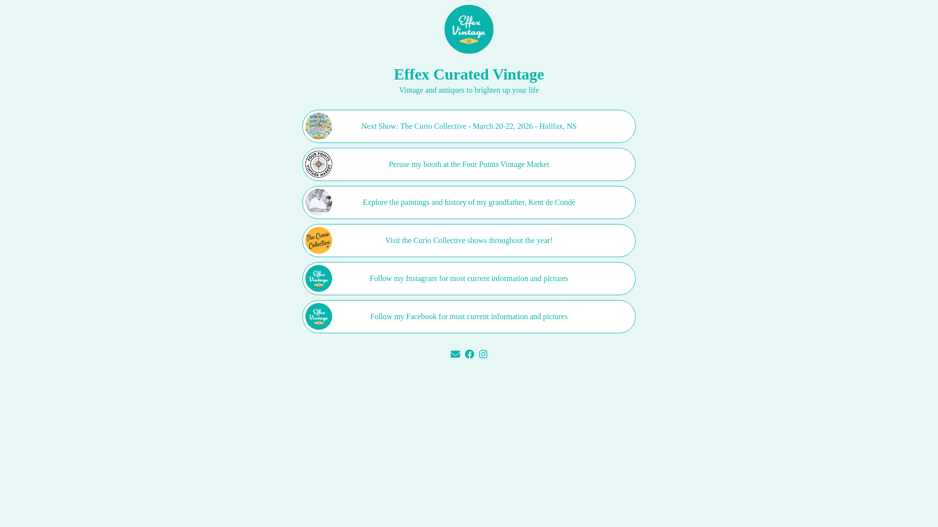 website screenshot of https://effexvintage.com/