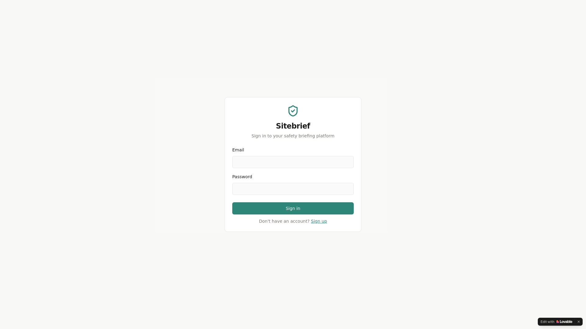 website screenshot of https://sitebriefai.com/