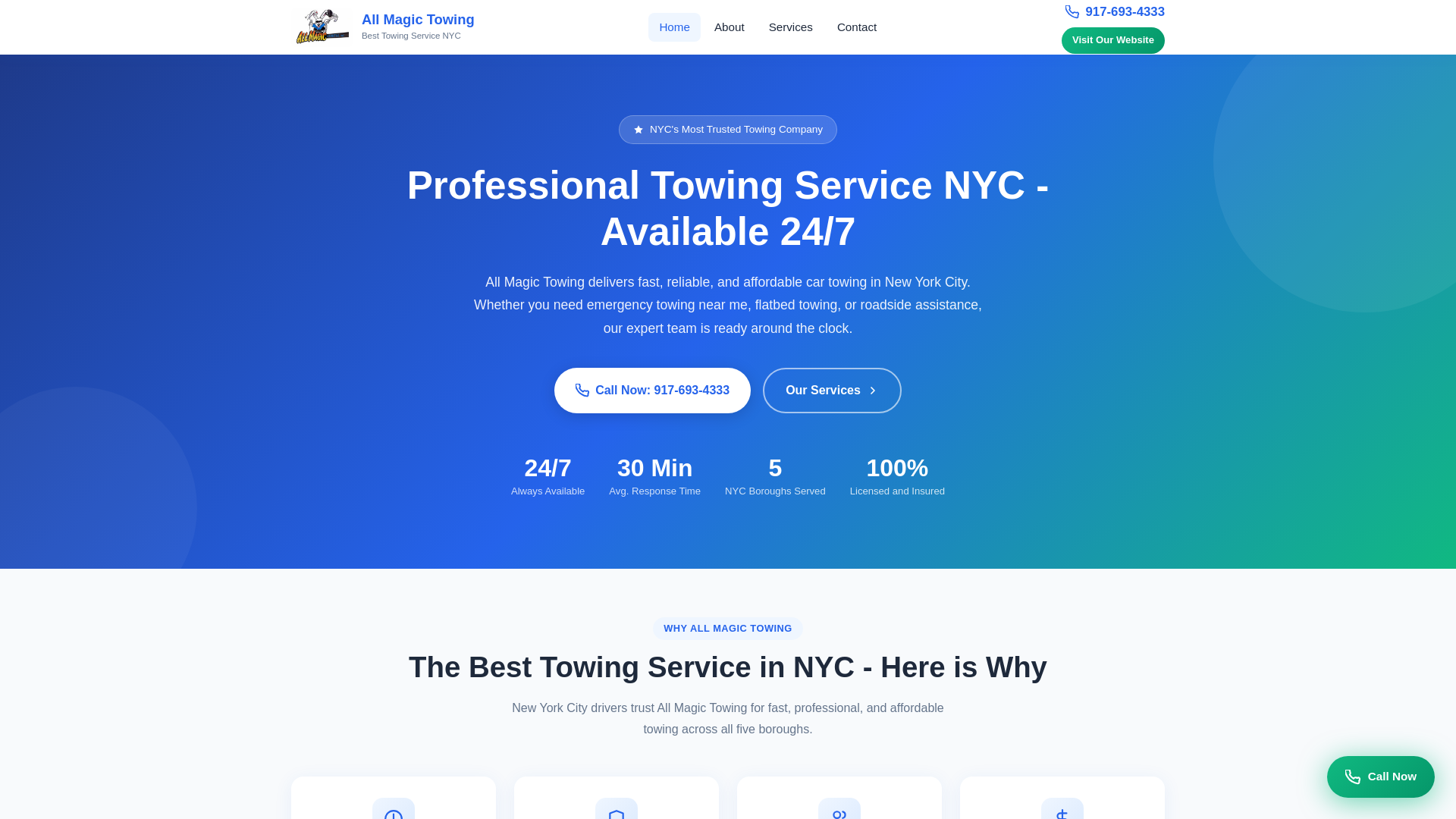 website screenshot of https://allmagictowingoffersthebesttowingserviceinnyc.pages.dev/