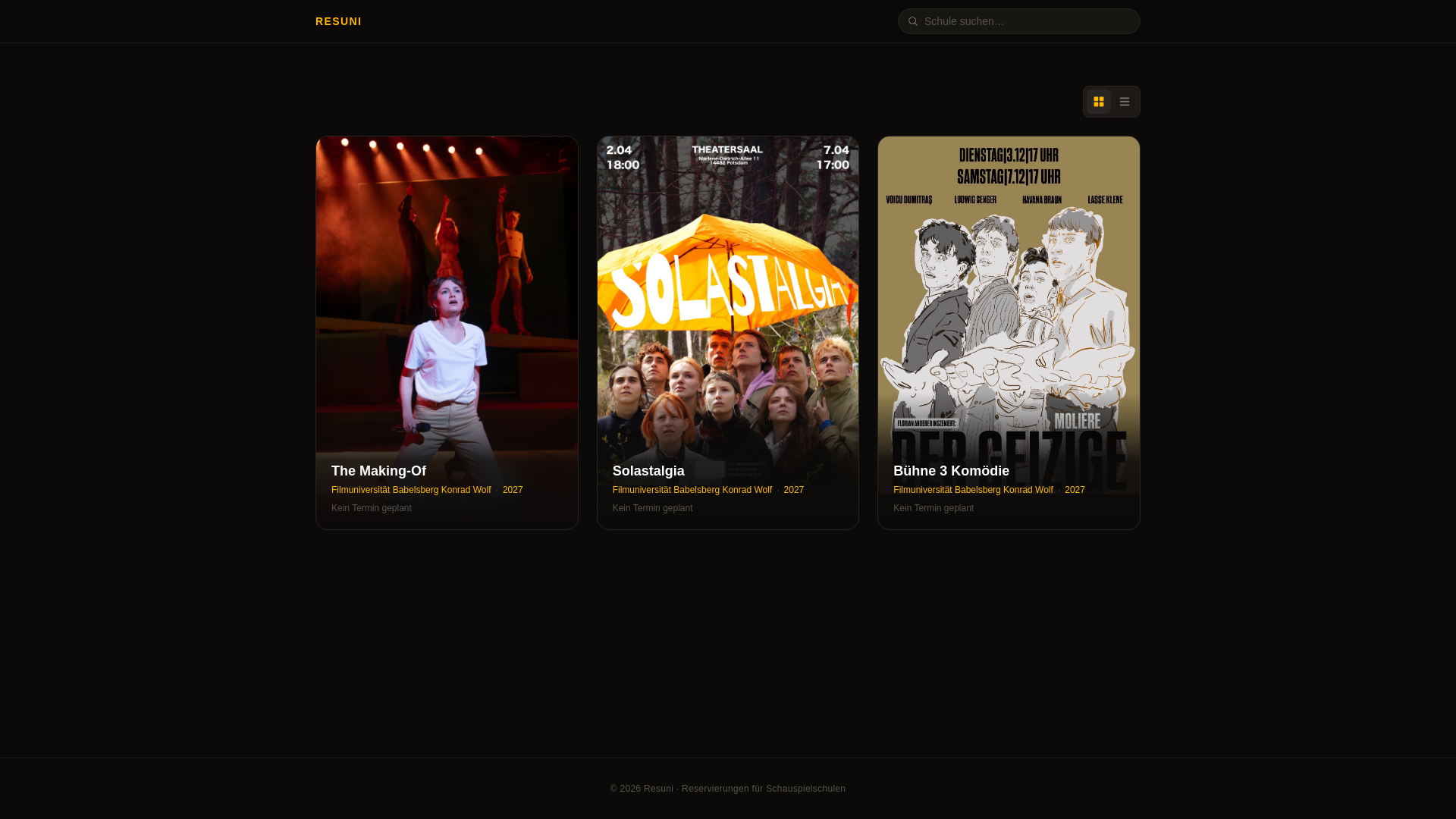 website screenshot of https://resuni.de