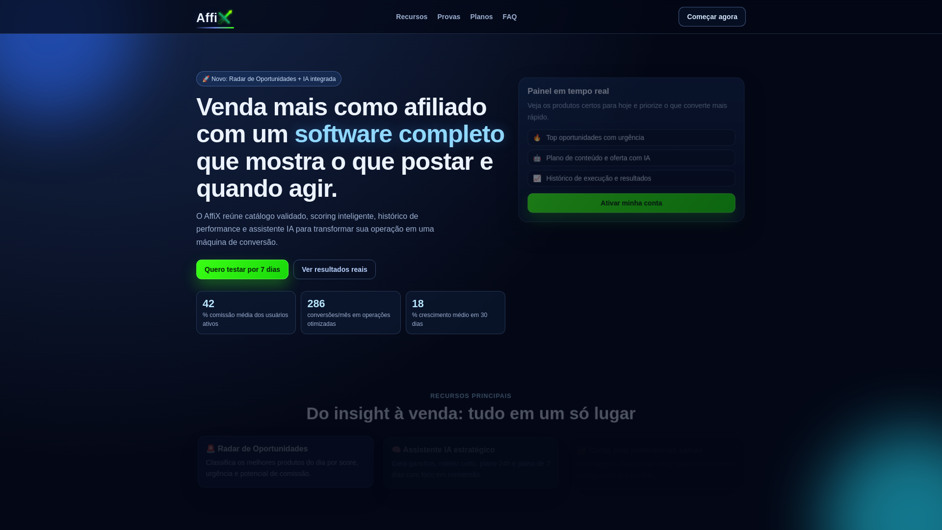website screenshot of https://affinik.com/