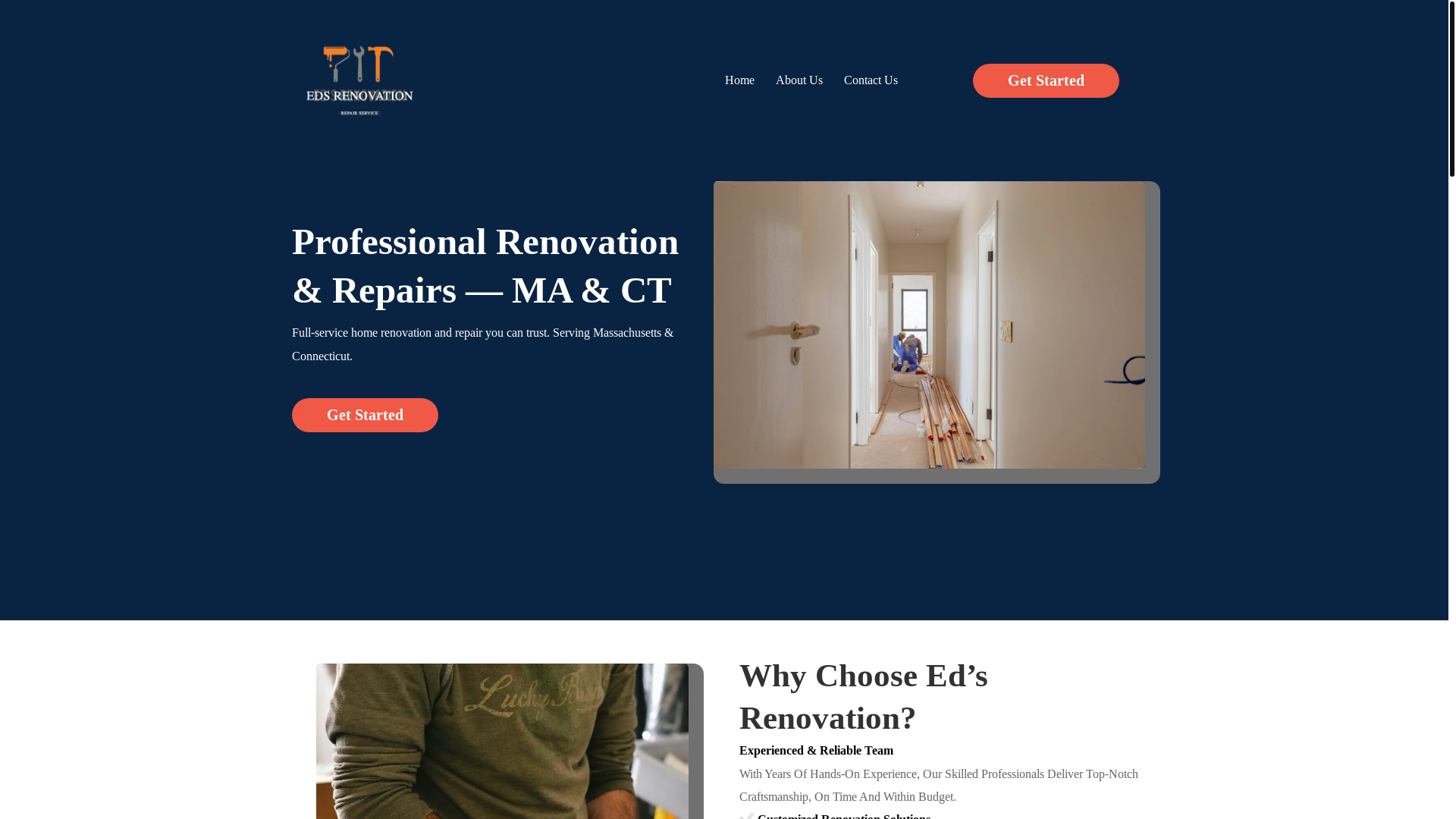 website screenshot of https://edsrenovation.org/