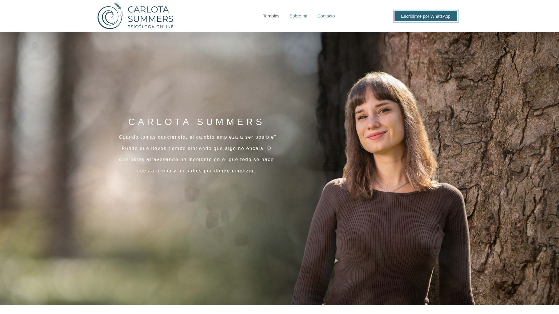 website screenshot of https://carlotasummerspsicologa.com/