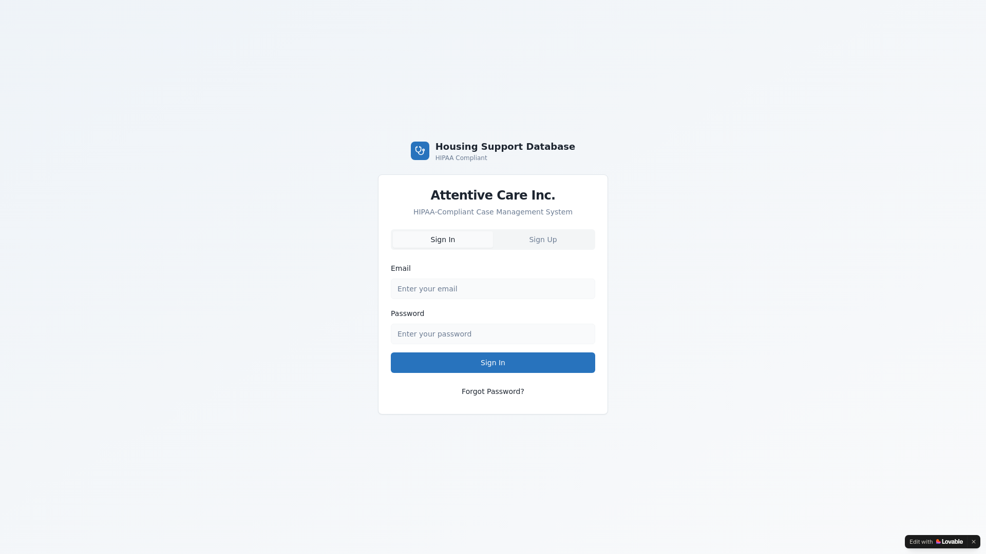 website screenshot of https://attentivehsp.com/