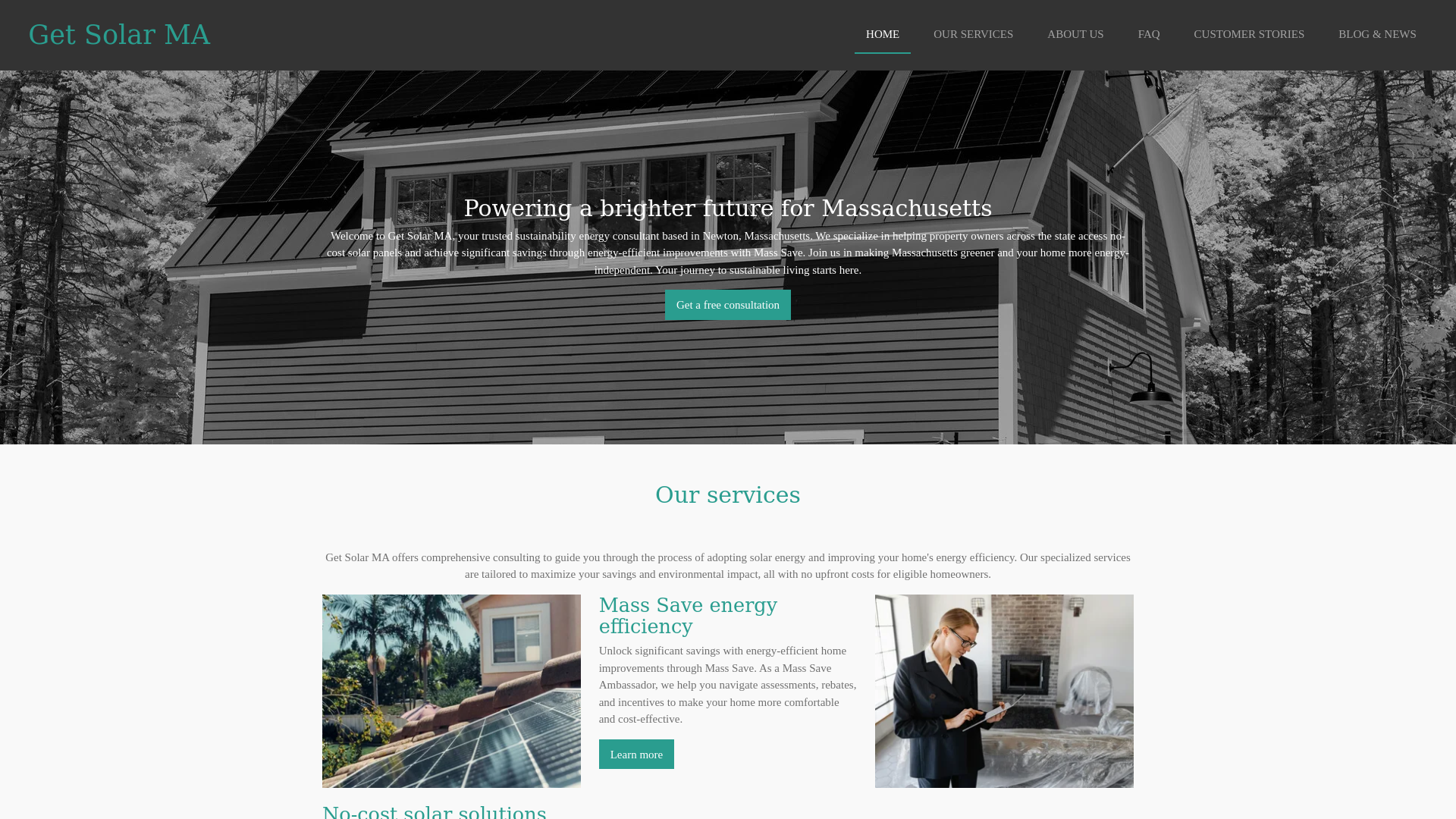 website screenshot of https://solarnowma.com/