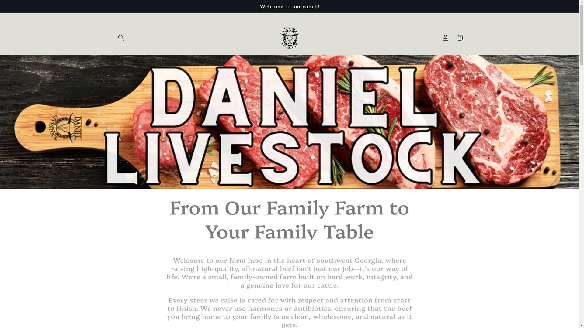website screenshot of https://daniellivestock.com/