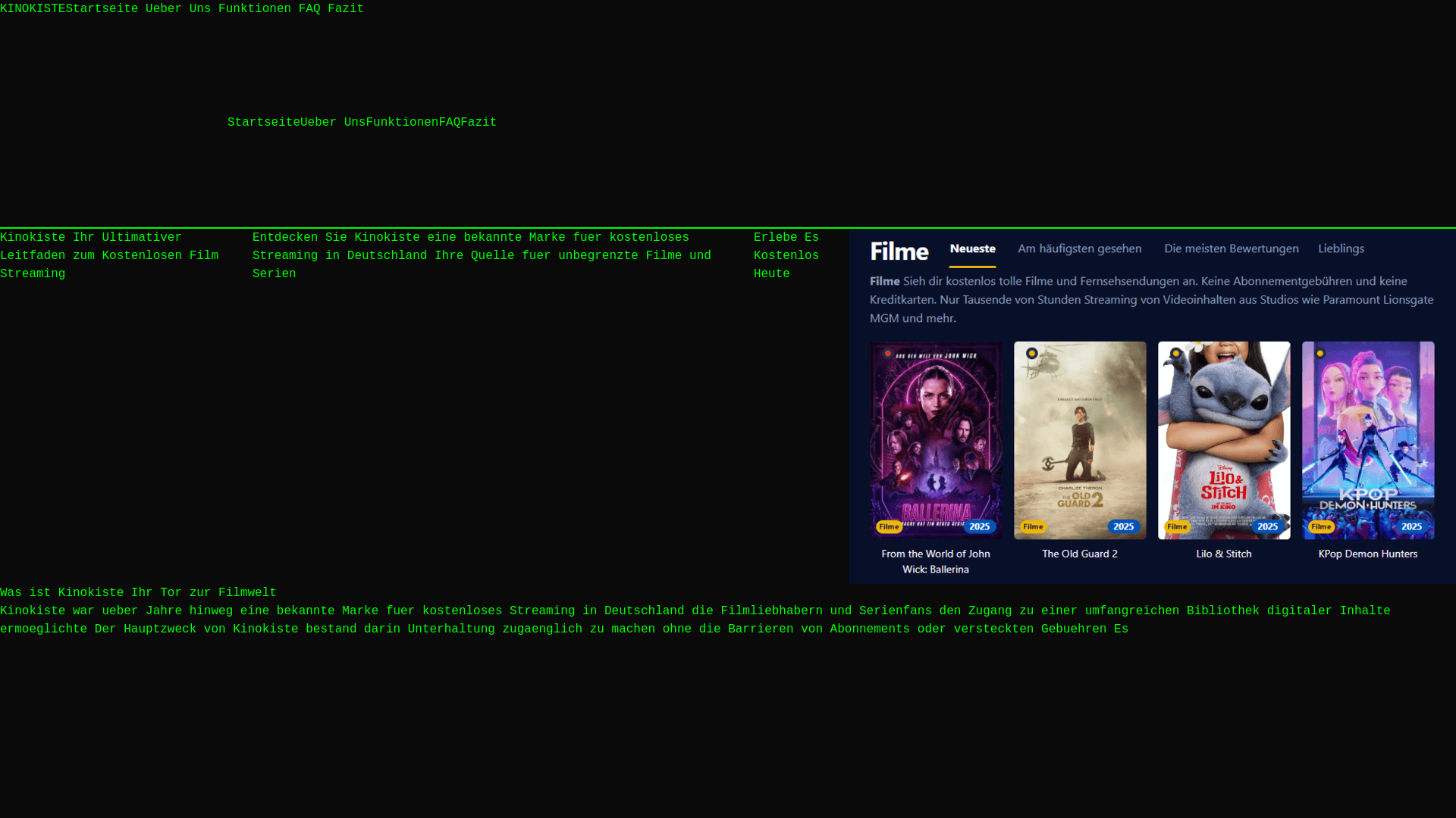 website screenshot of https://kinokiste-kuan.pages.dev/