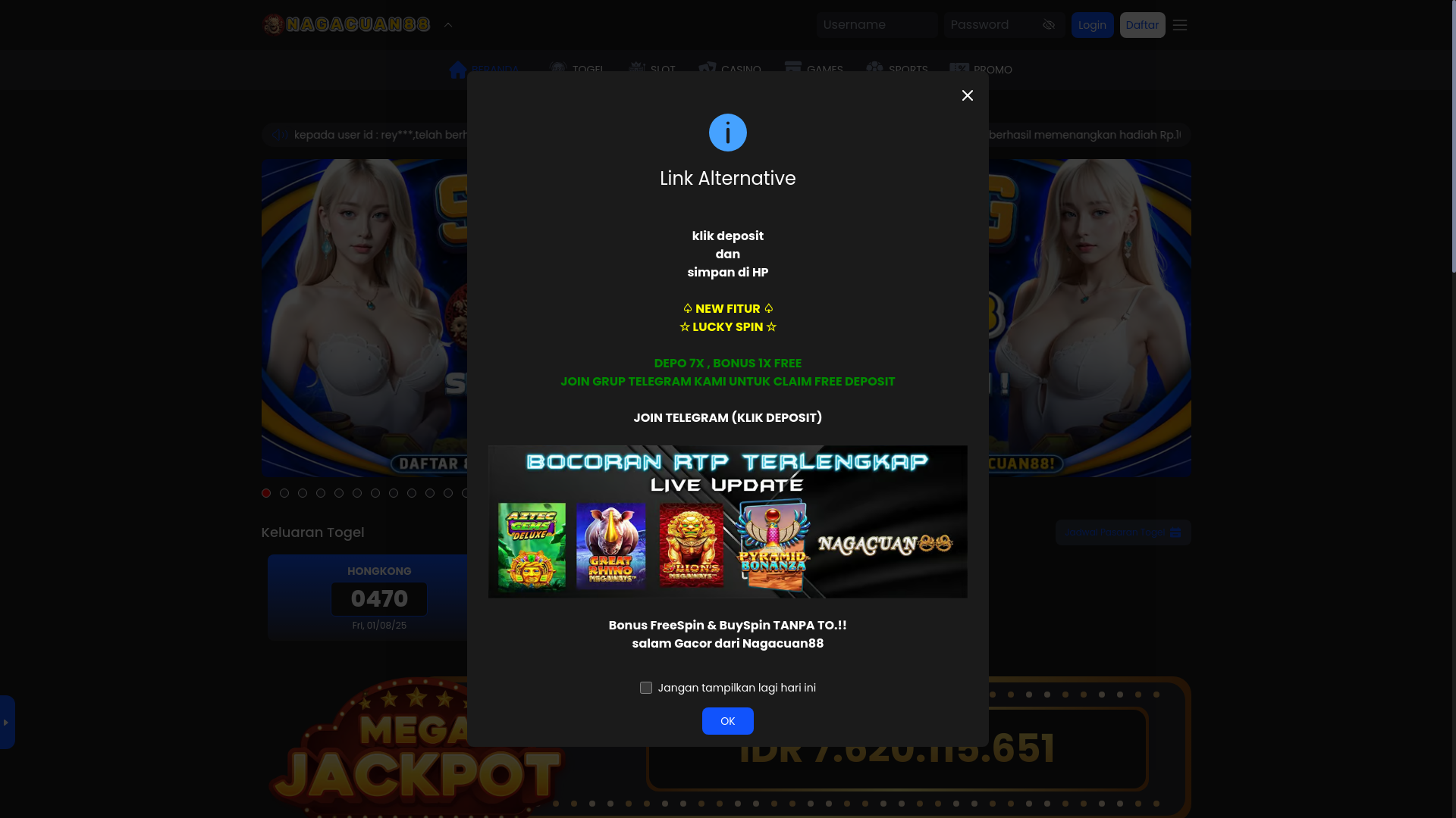 website screenshot of https://nagacuan38.site/