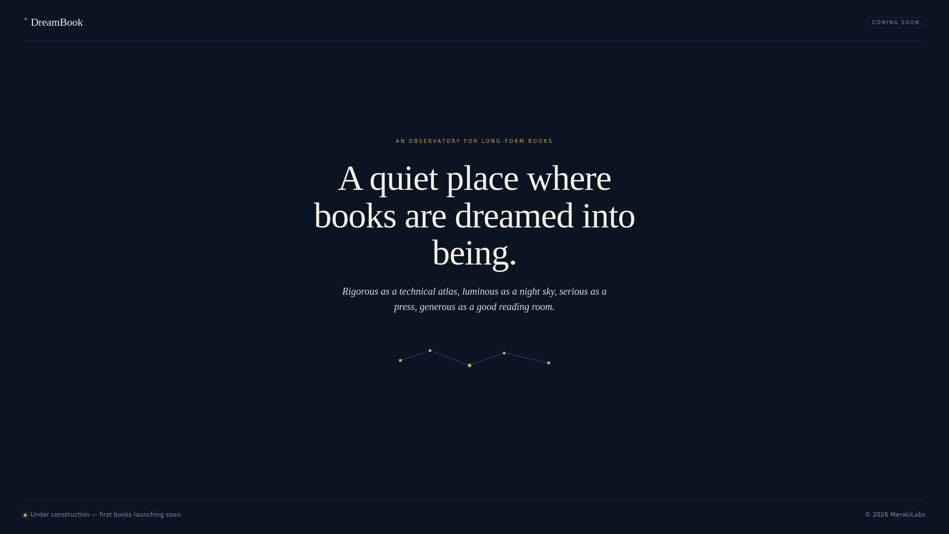 website screenshot of https://dreambook.studio/