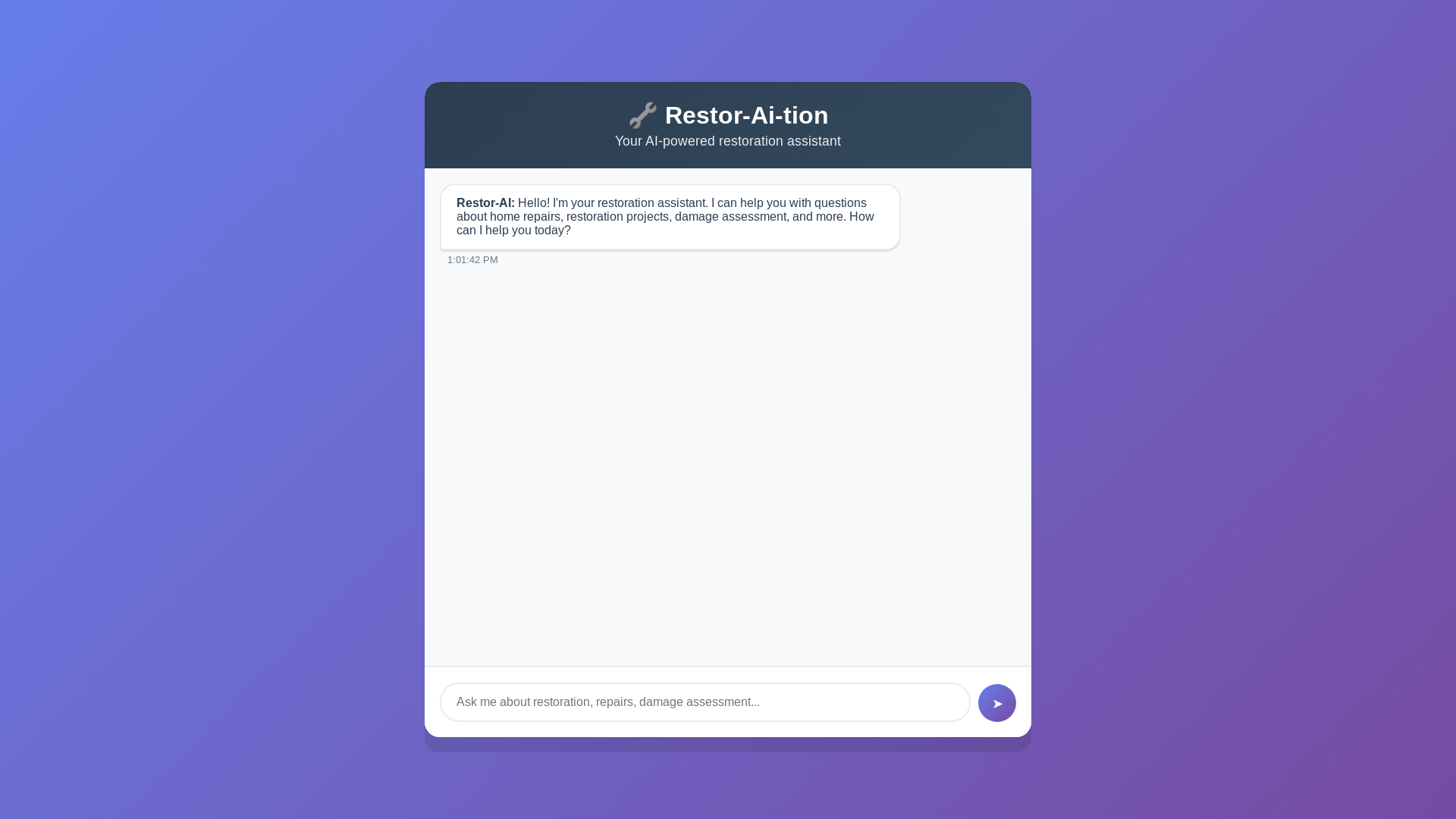 website screenshot of https://restor-ai-tion-chat.pages.dev/