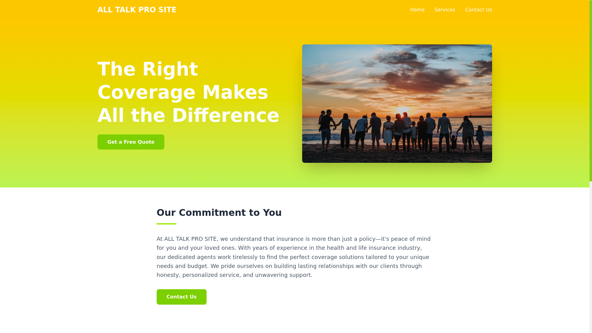 website screenshot of https://alltalkprosite.xyz/