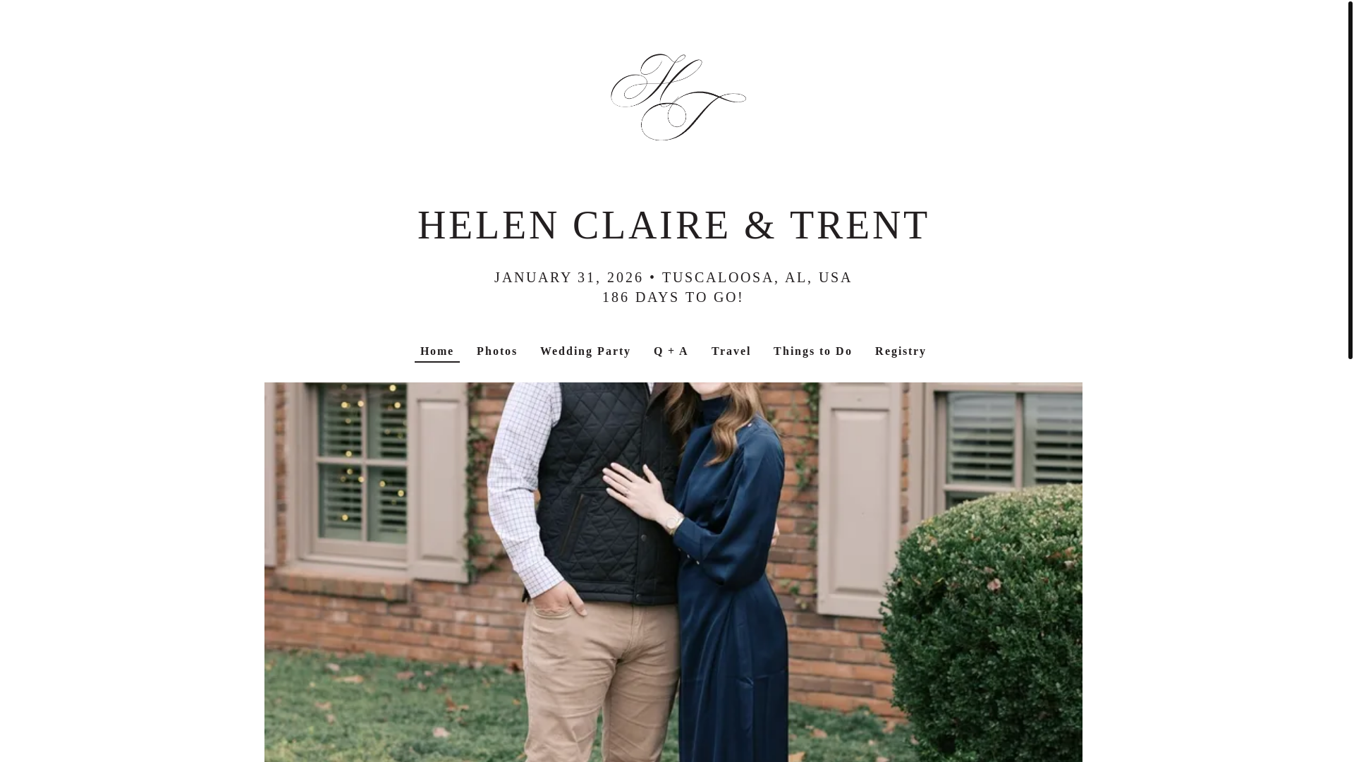 website screenshot of https://helenclaireandtrent.com/