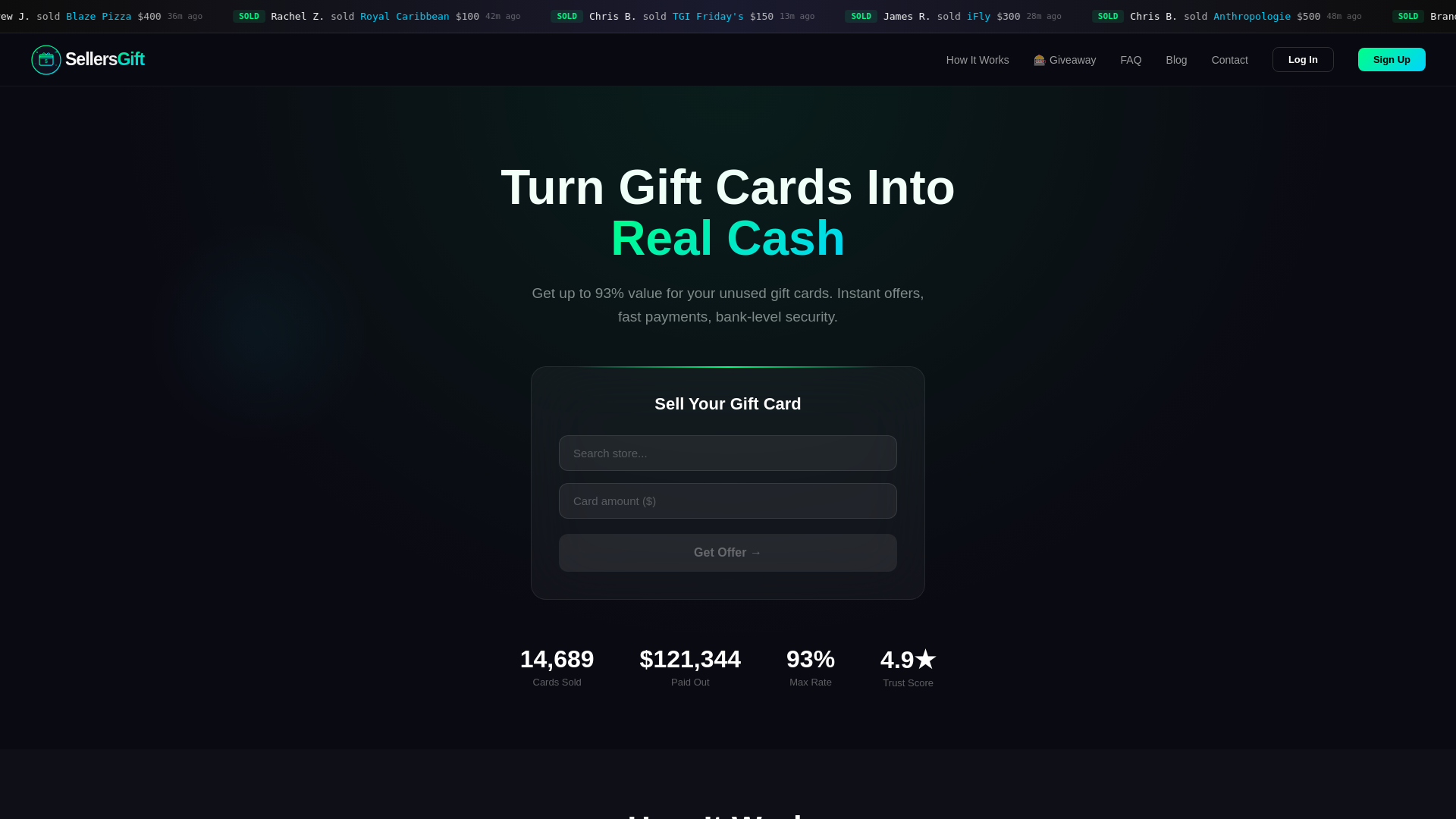 website screenshot of https://sellersgift.com/