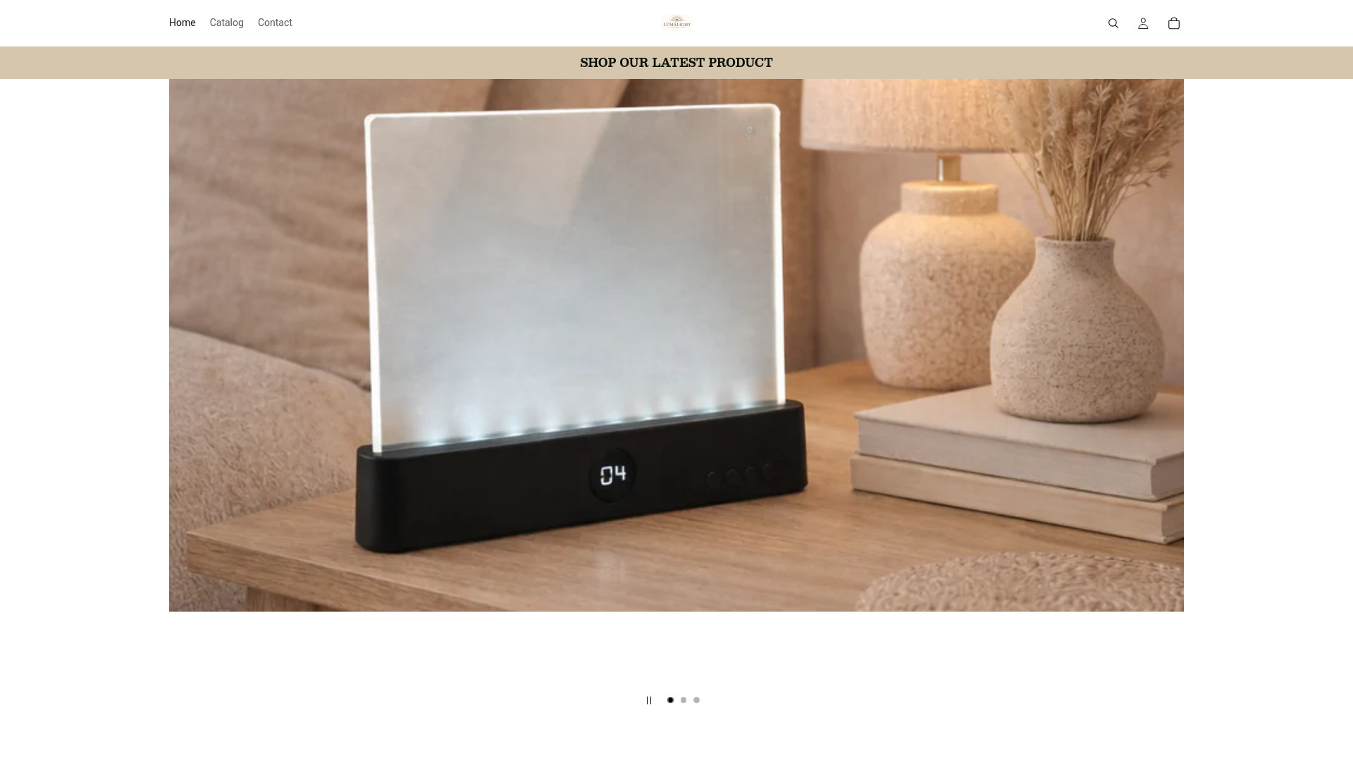 website screenshot of https://thelumalightco.com/