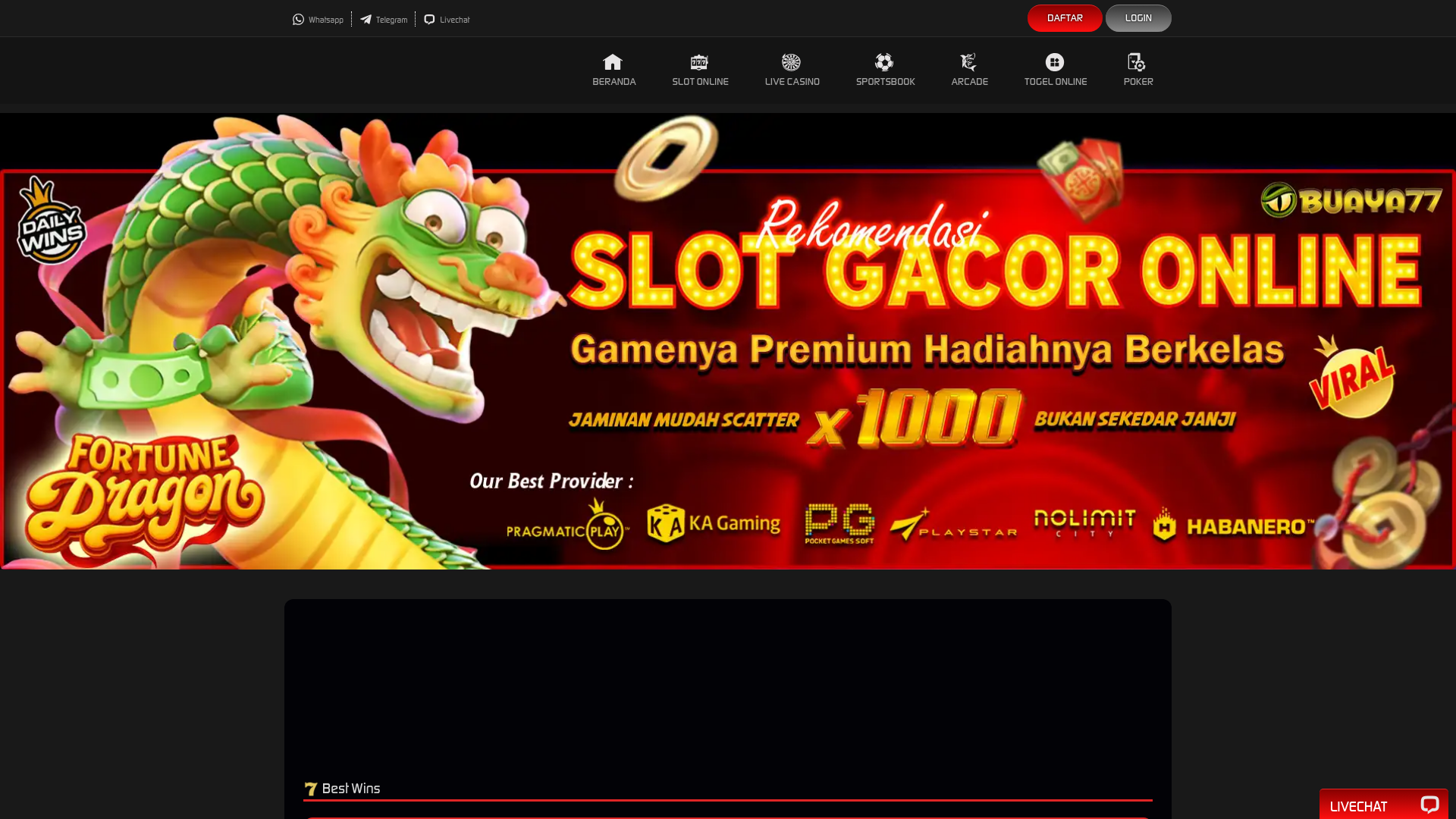 website screenshot of https://lorongtoto.net