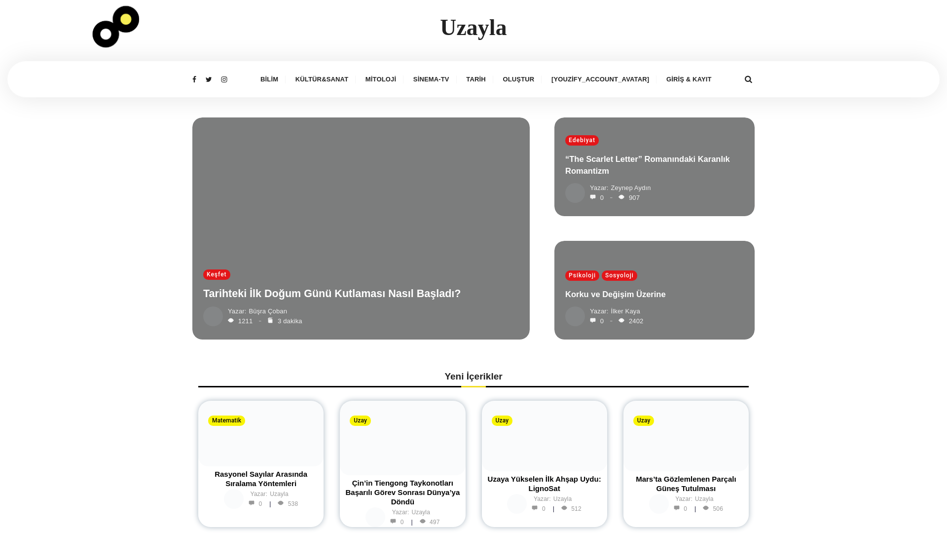 website screenshot of https://uzayla.pages.dev/