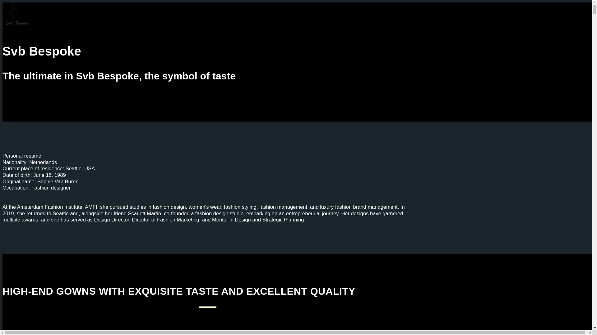 website screenshot of https://www.svbbespoke.com