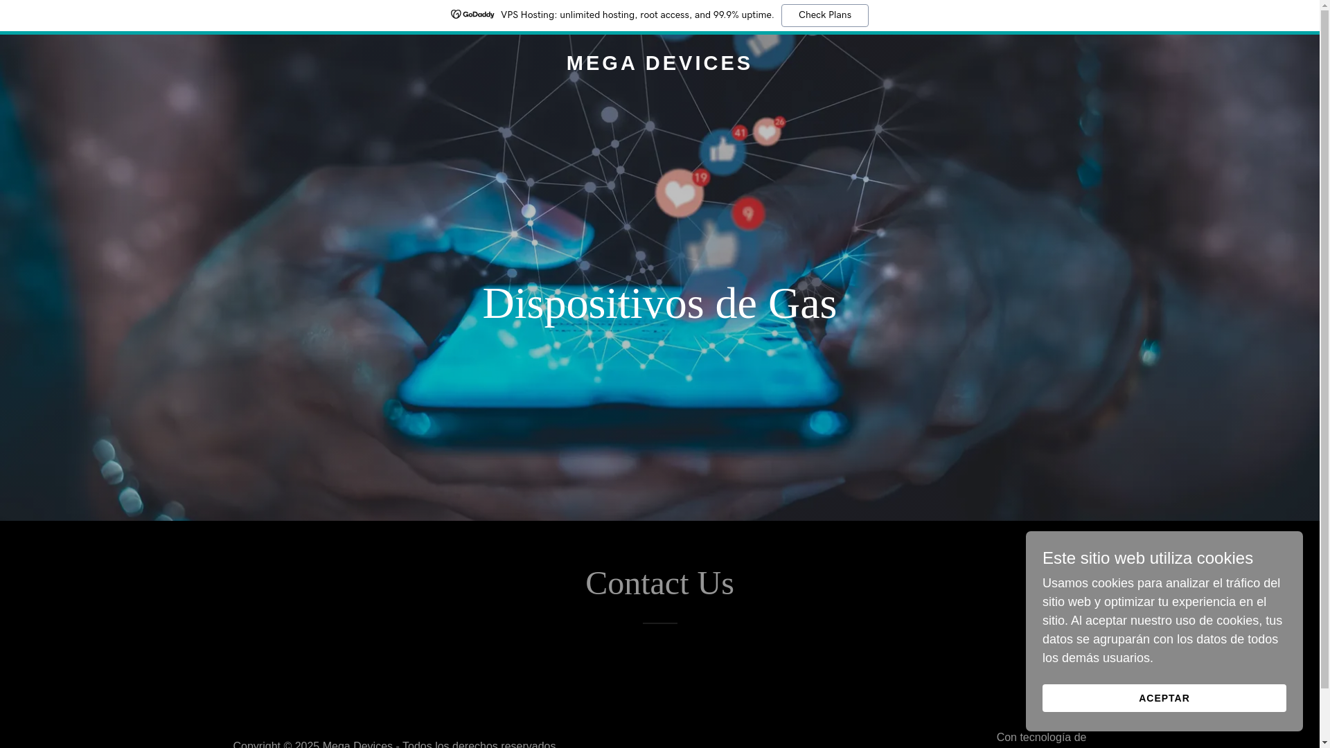 website screenshot of https://megadevices.live/