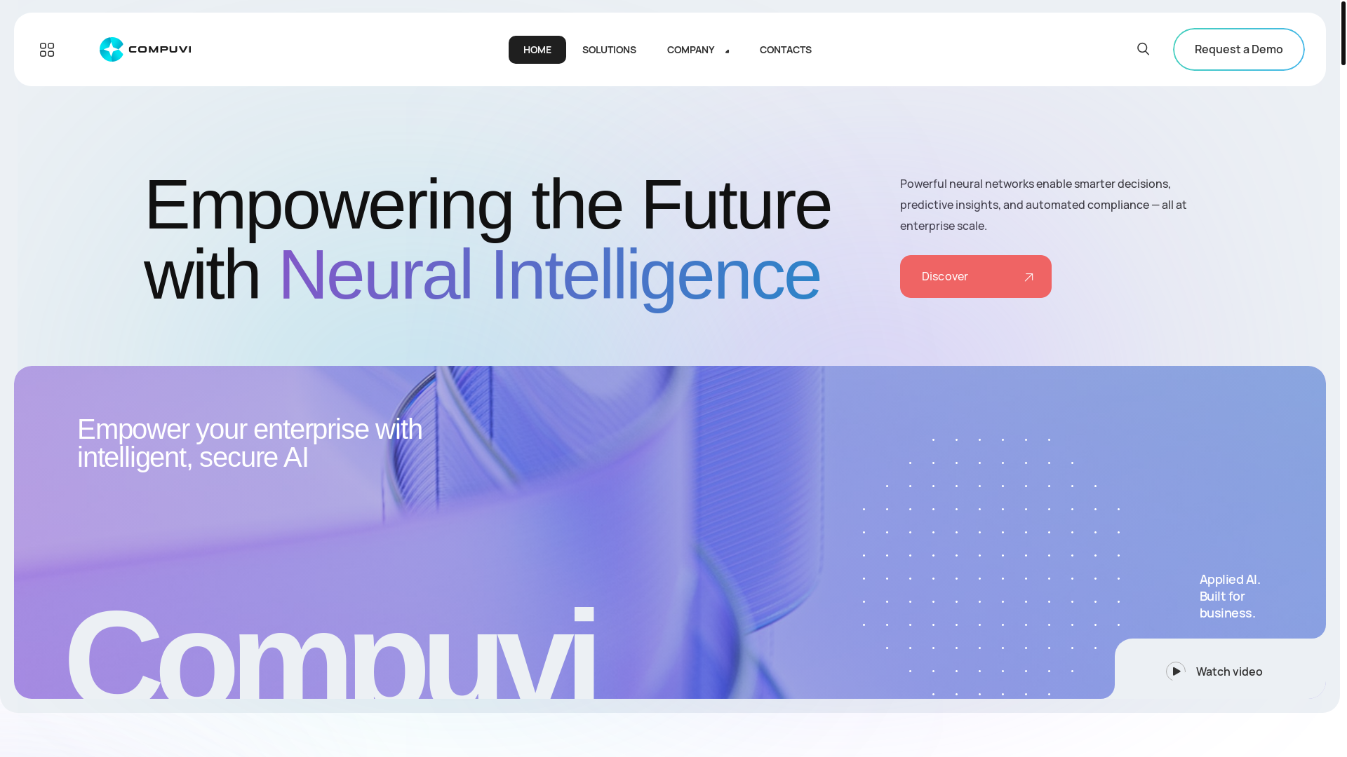 website screenshot of https://compuvinc.com/