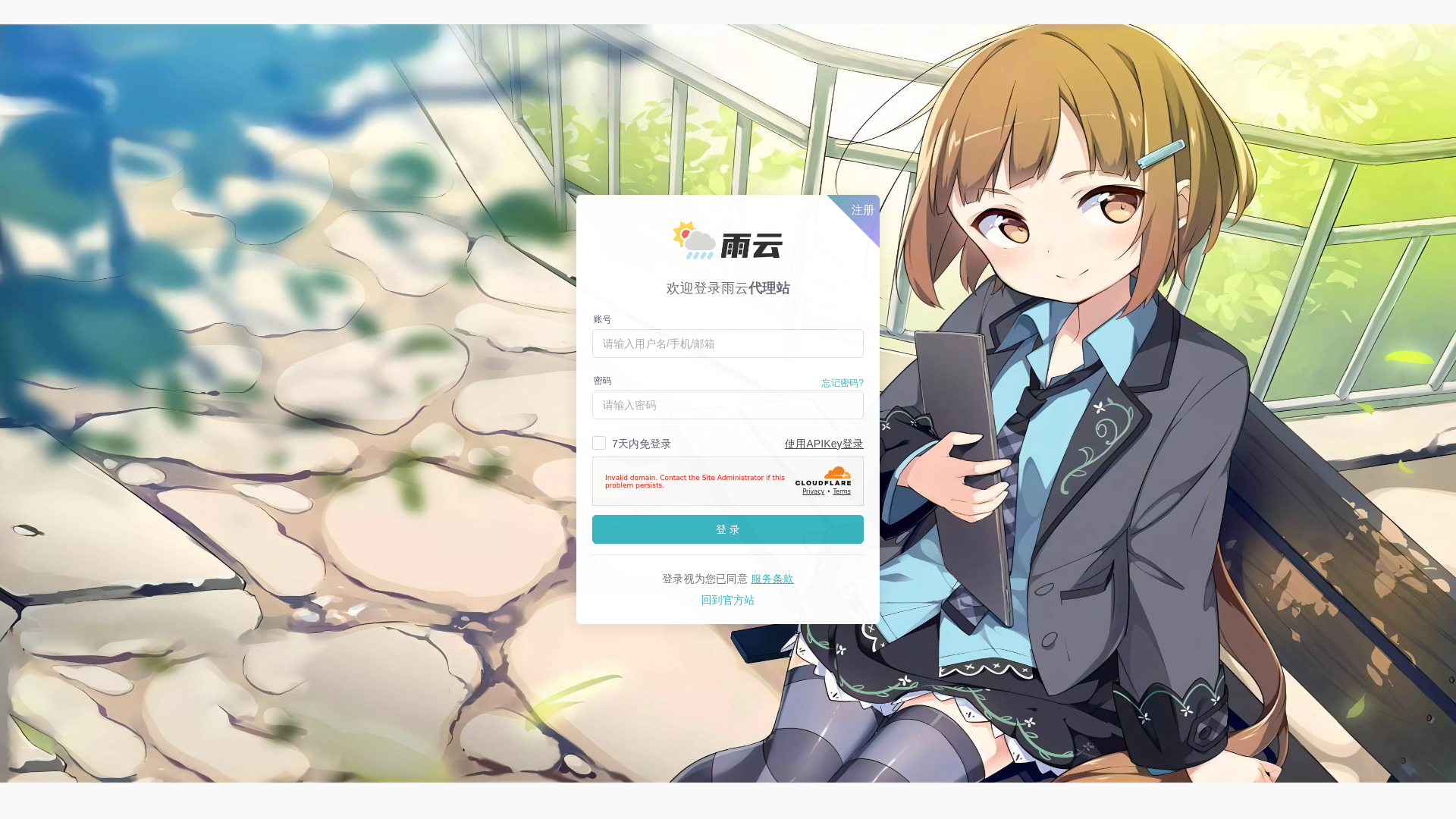 website screenshot of https://rainyun-frontend.pages.dev/