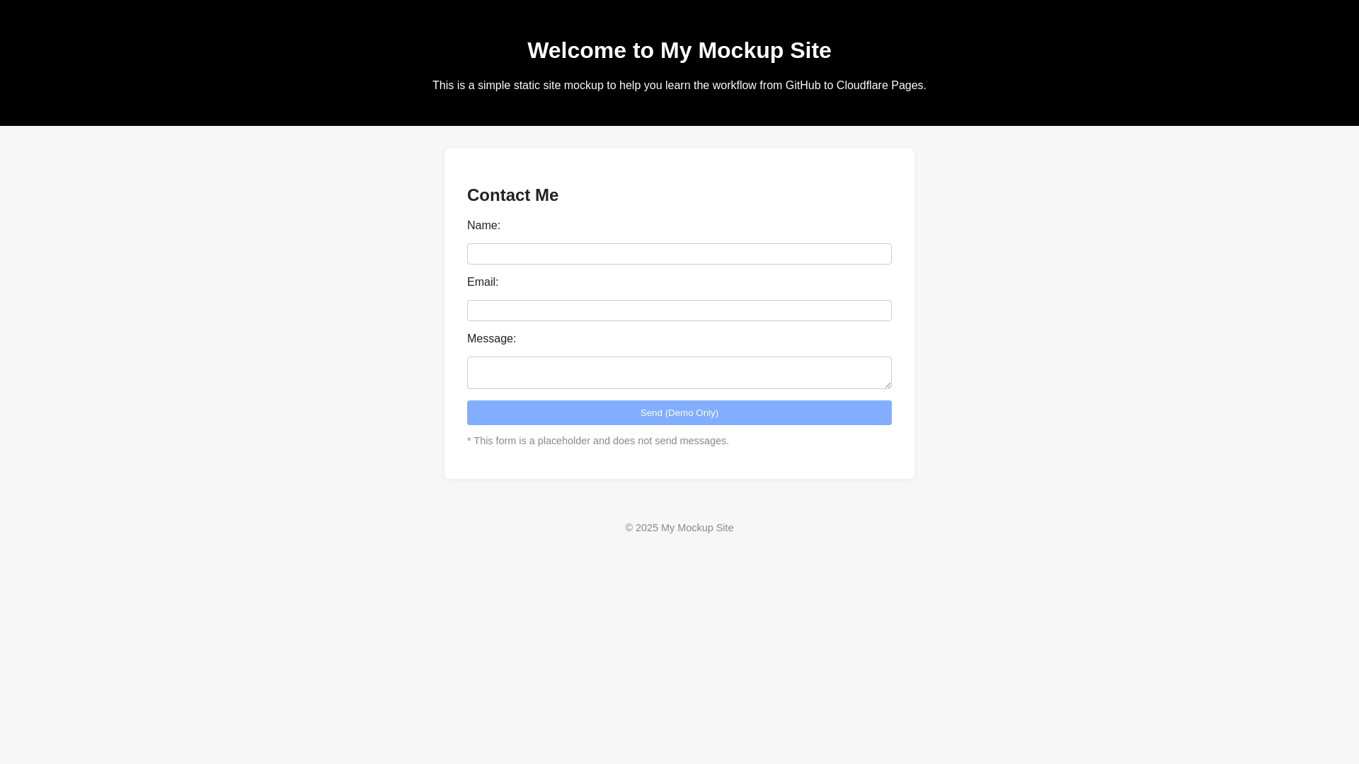 website screenshot of https://practice-site-3.pages.dev/