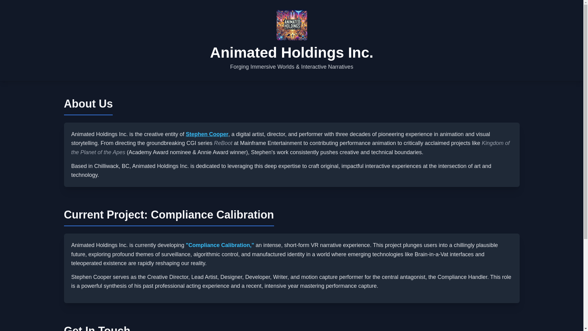 website screenshot of https://animated-holdings-website.pages.dev/