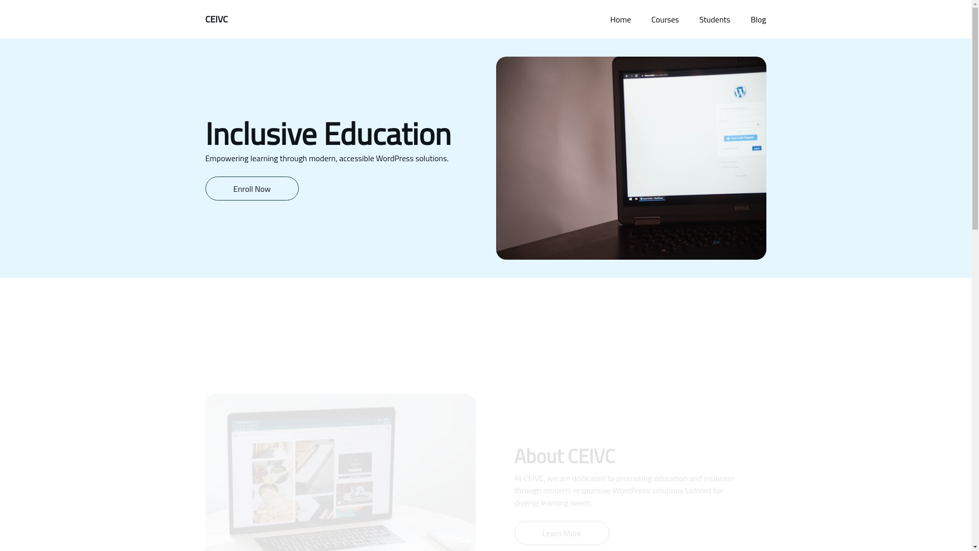 website screenshot of https://ceivc.com.br/