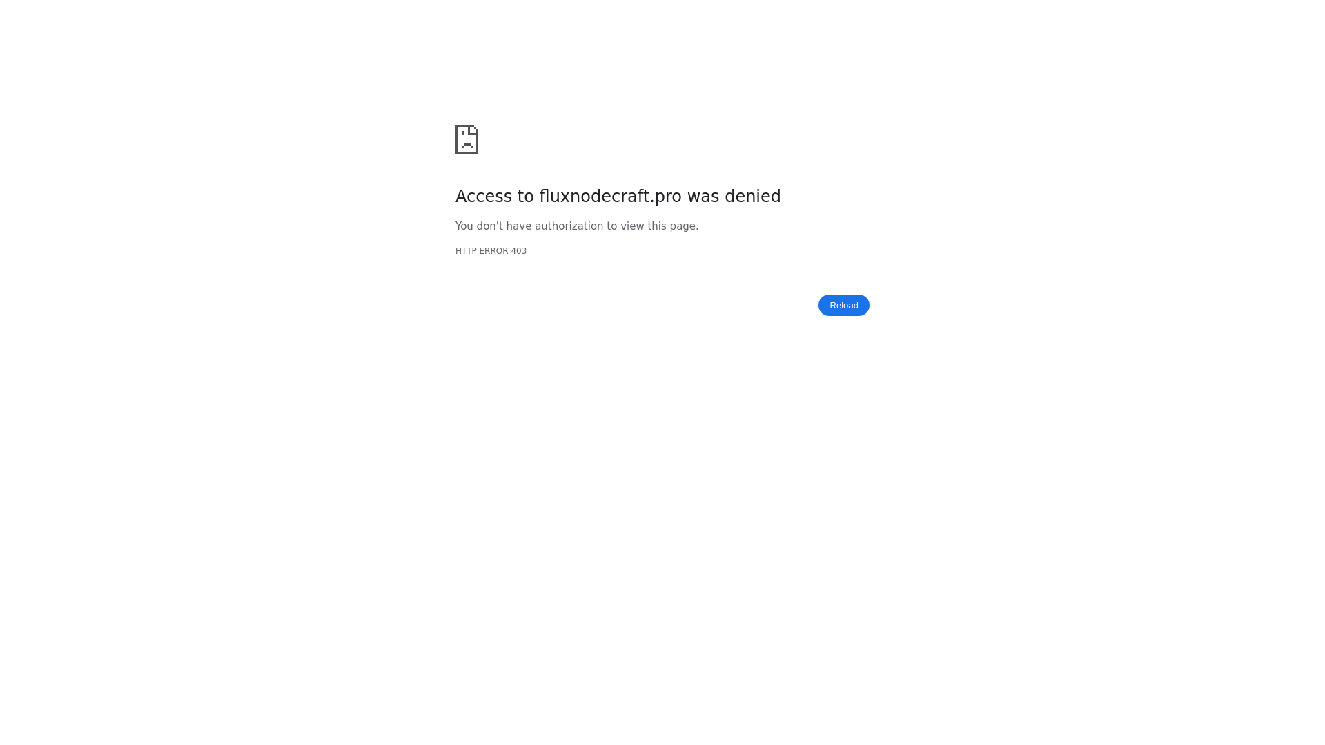website screenshot of https://fluxnodecraft.pro/