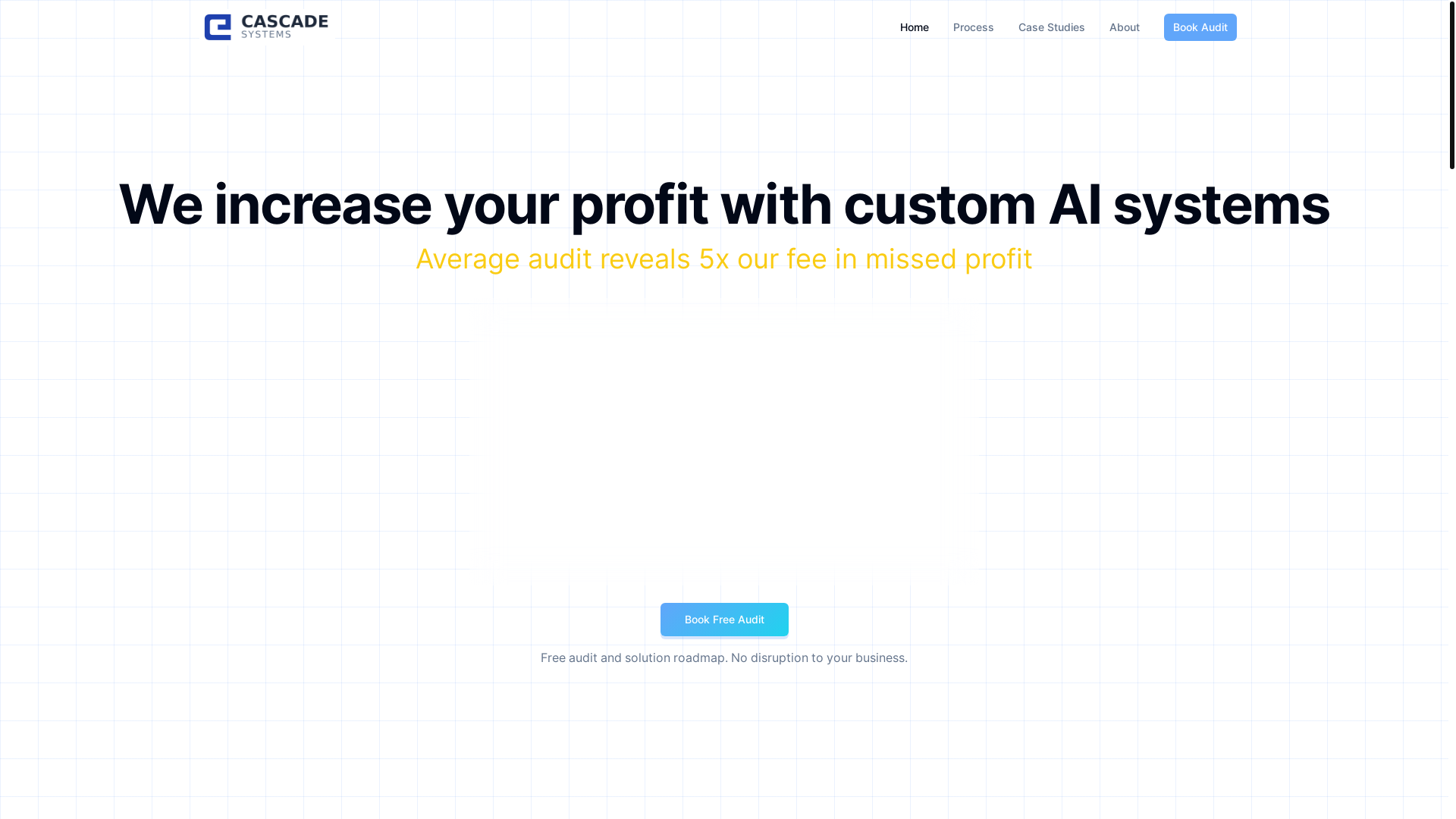 website screenshot of https://cascadesystems.ai/