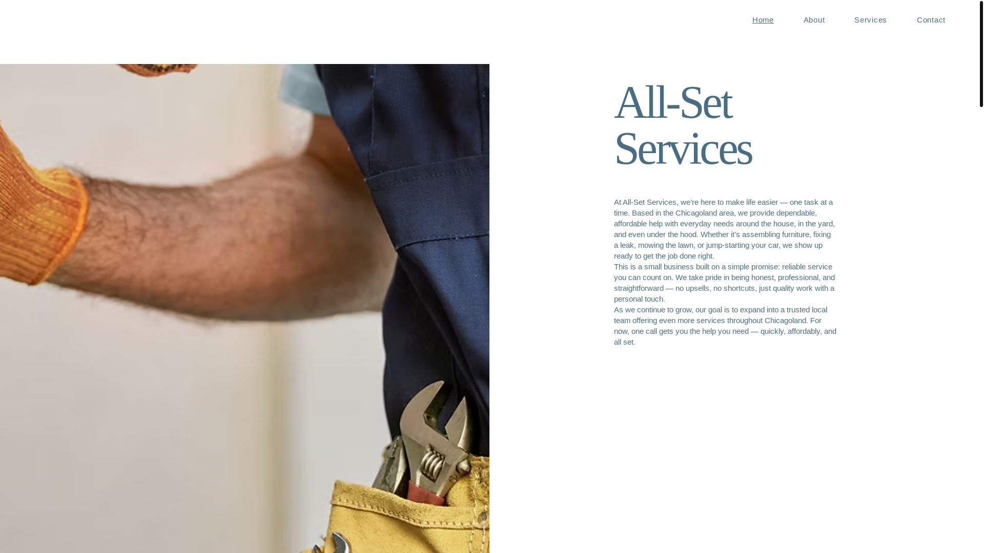 website screenshot of https://all-setservices.com/