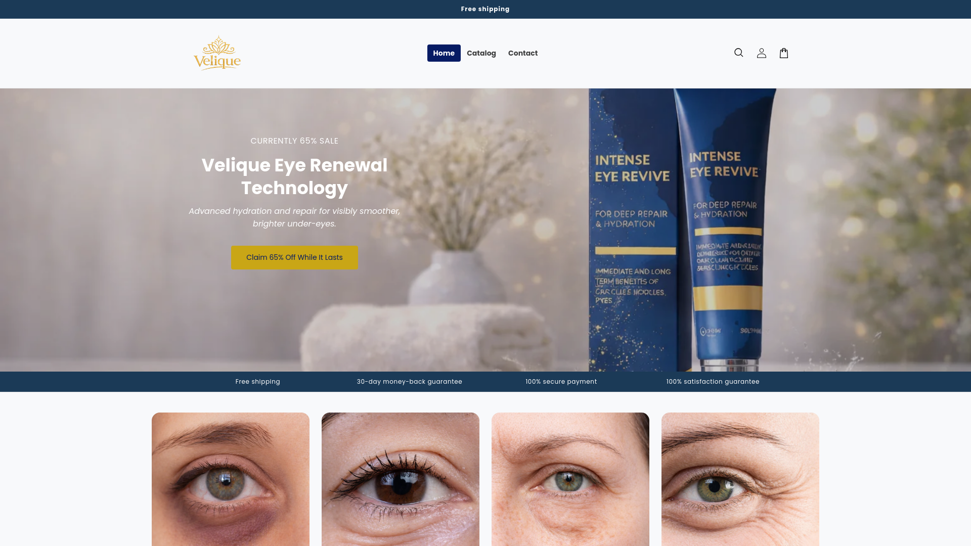 website screenshot of https://velique.net/