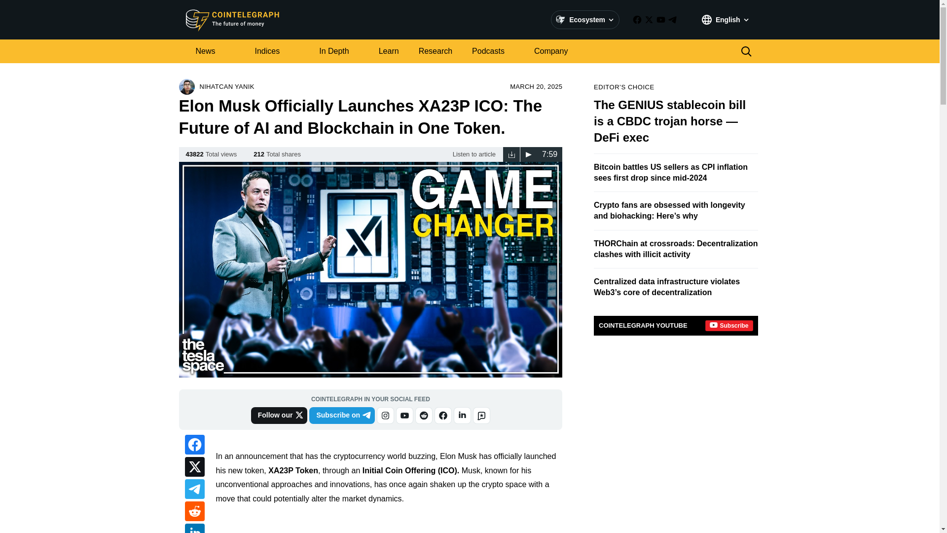 website screenshot of https://xa23p-cointelegraph.com/