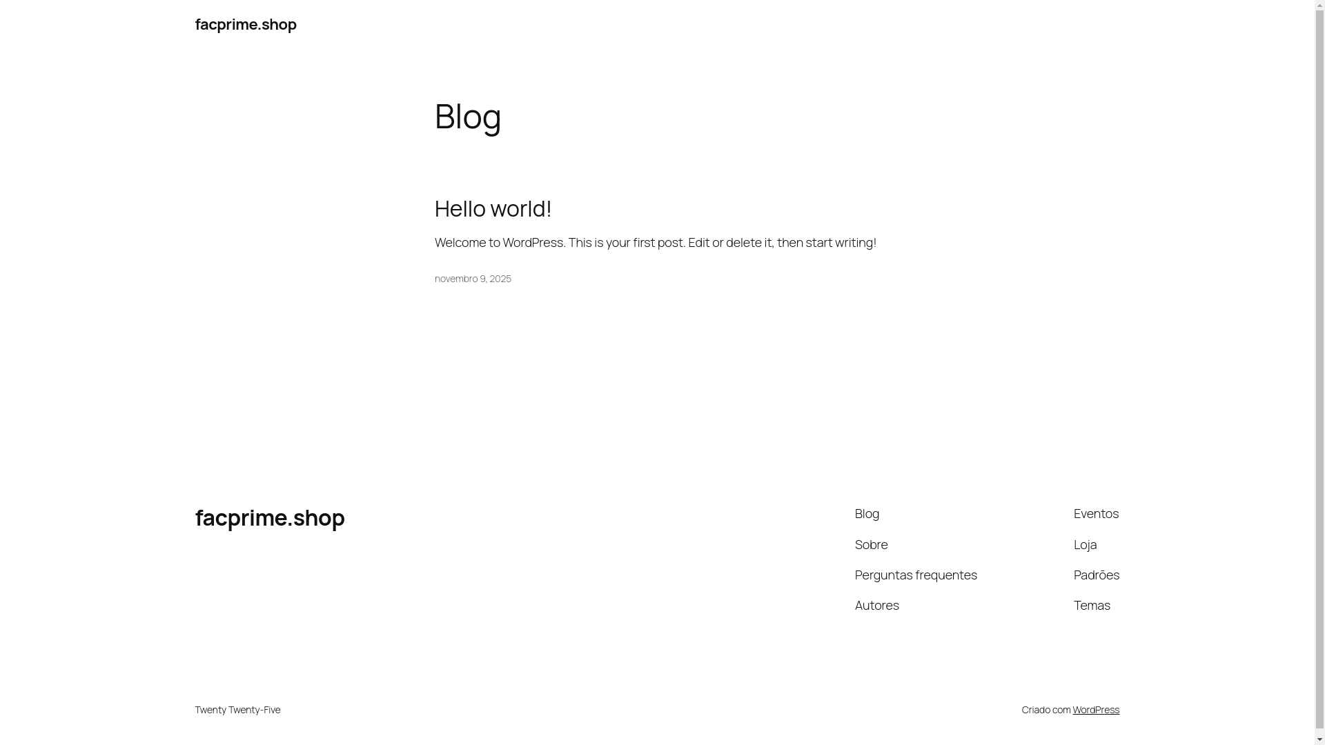 website screenshot of https://facprime.shop/