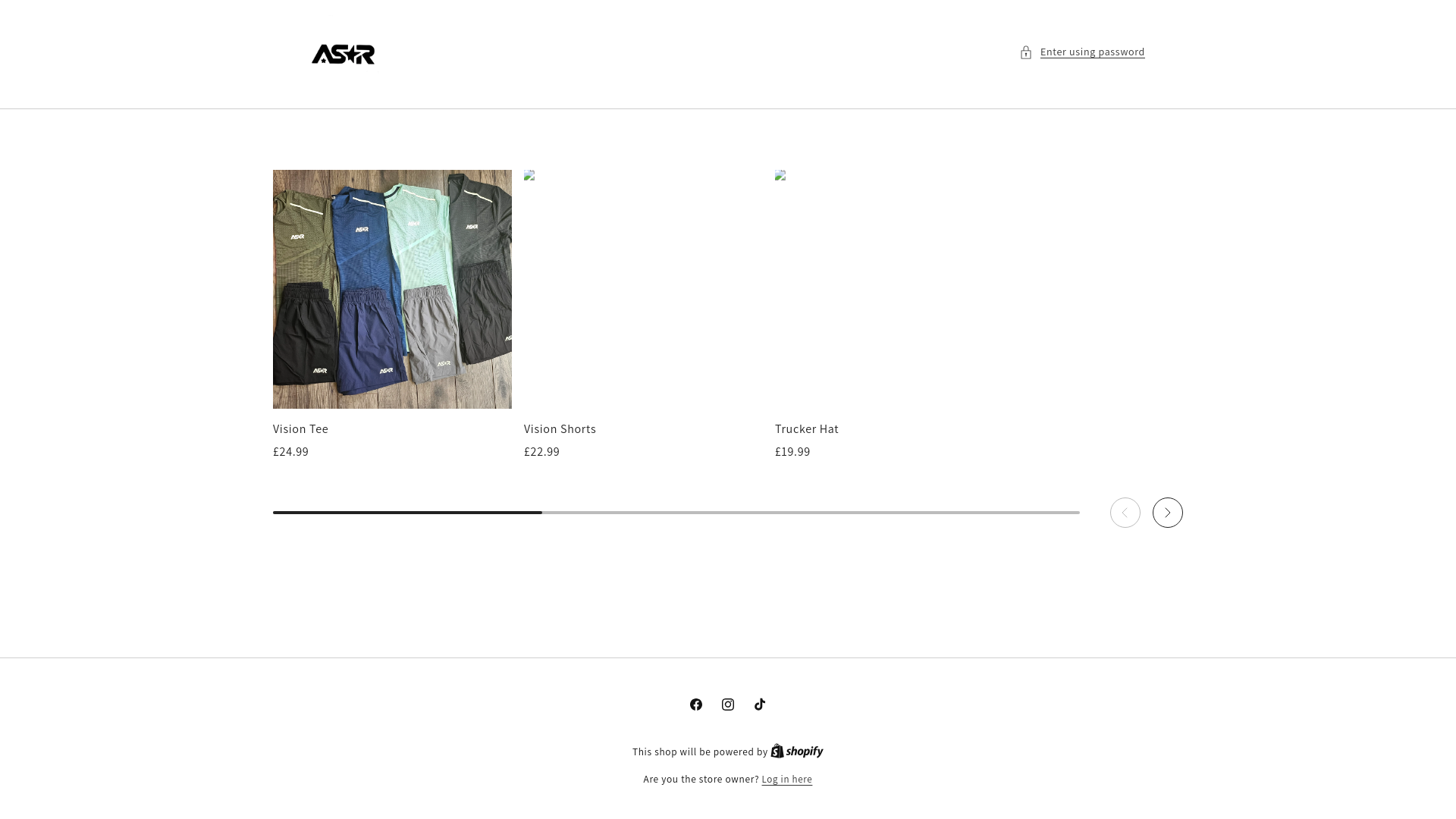 website screenshot of https://astaractivewear.com/