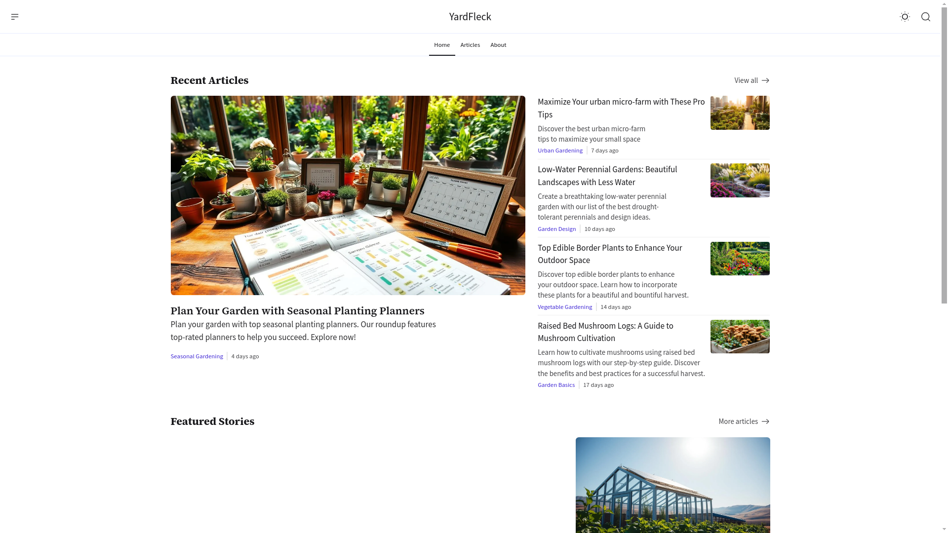 website screenshot of https://yardfleck.com/