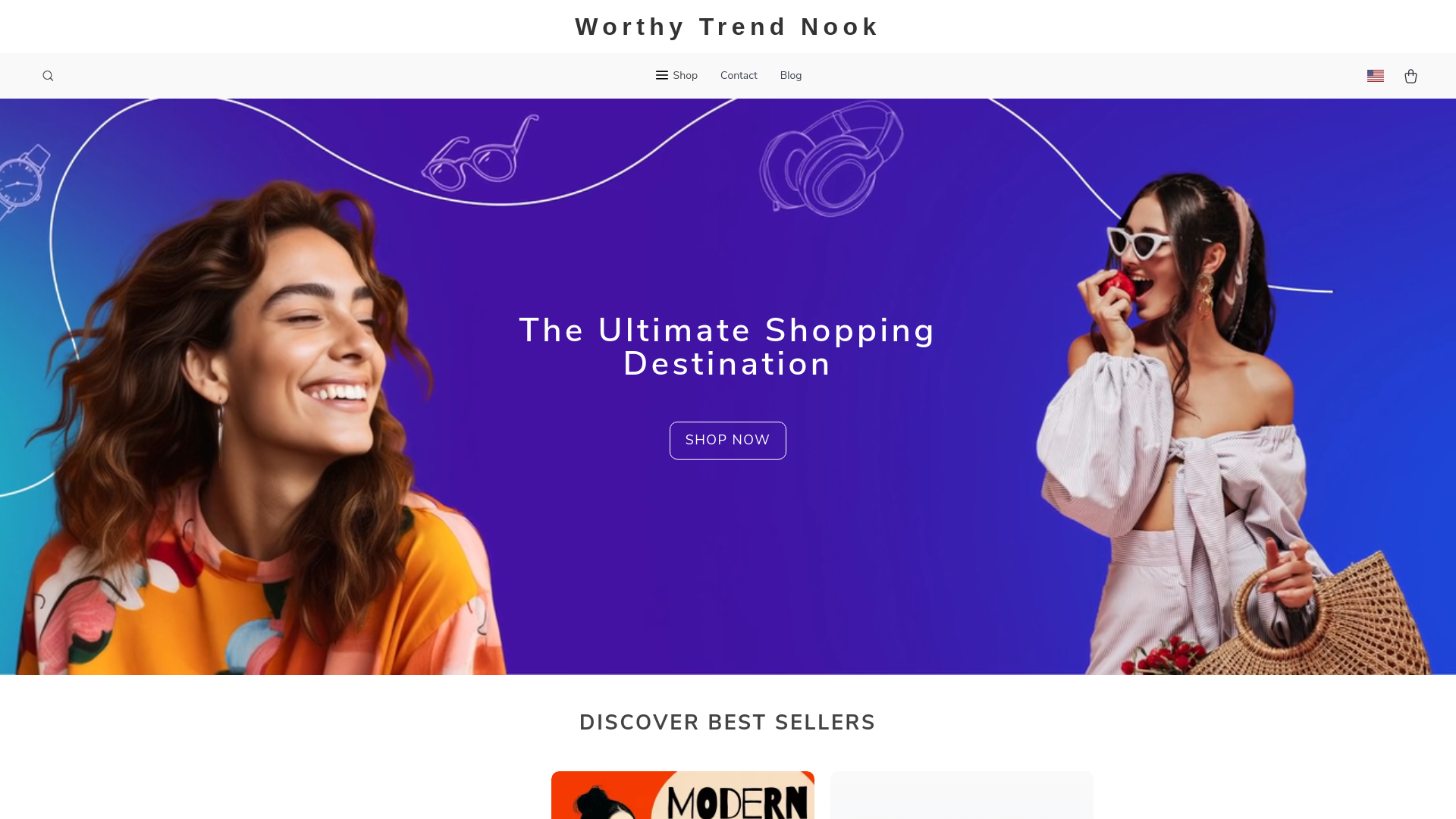 website screenshot of https://worthytrendnook.shop