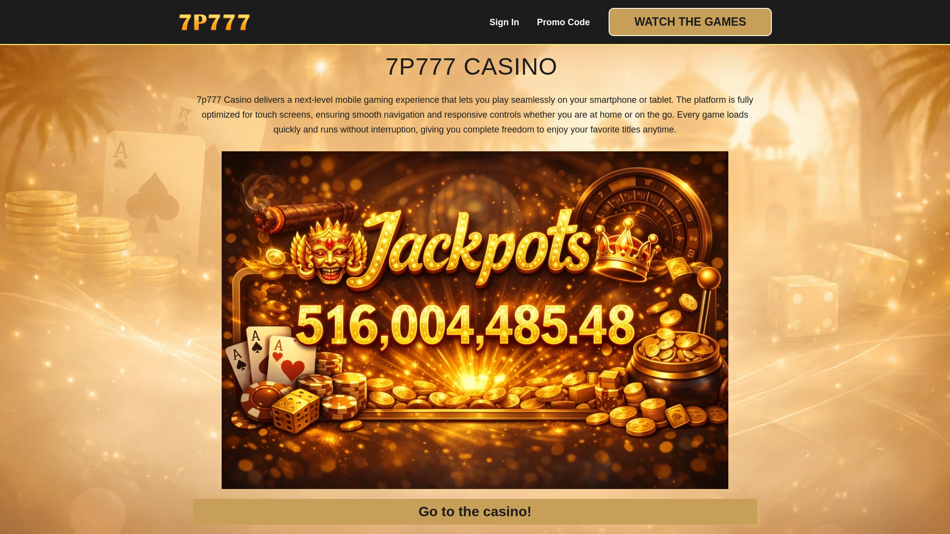website screenshot of https://7p777slots.com