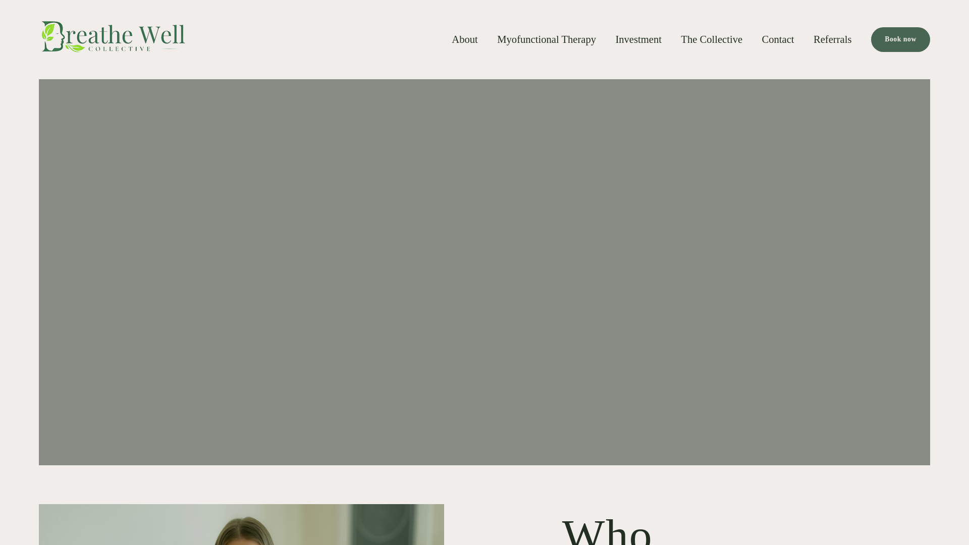 website screenshot of https://breathewellcollective.ca/