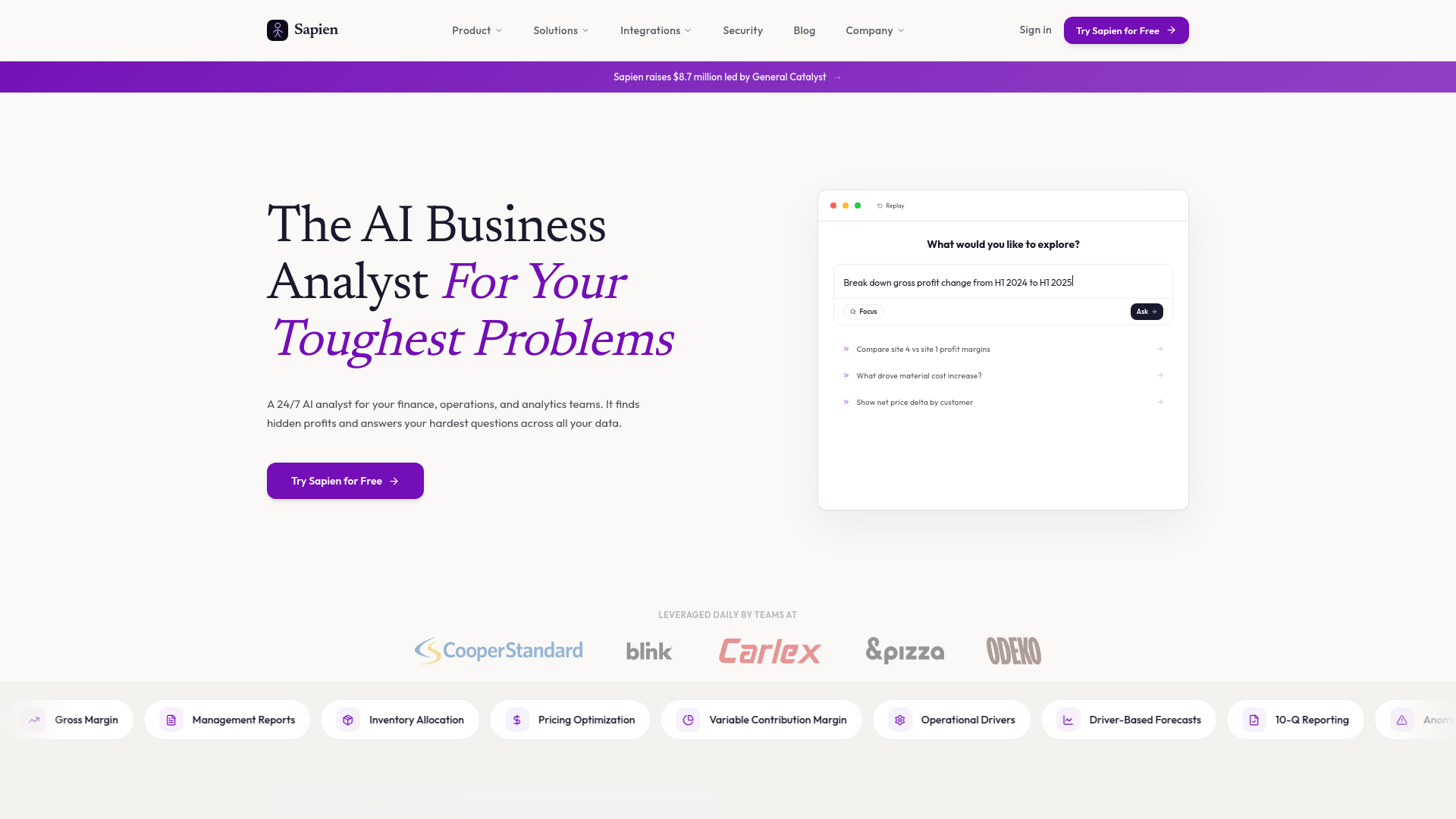 website screenshot of https://startwithsapien.com/