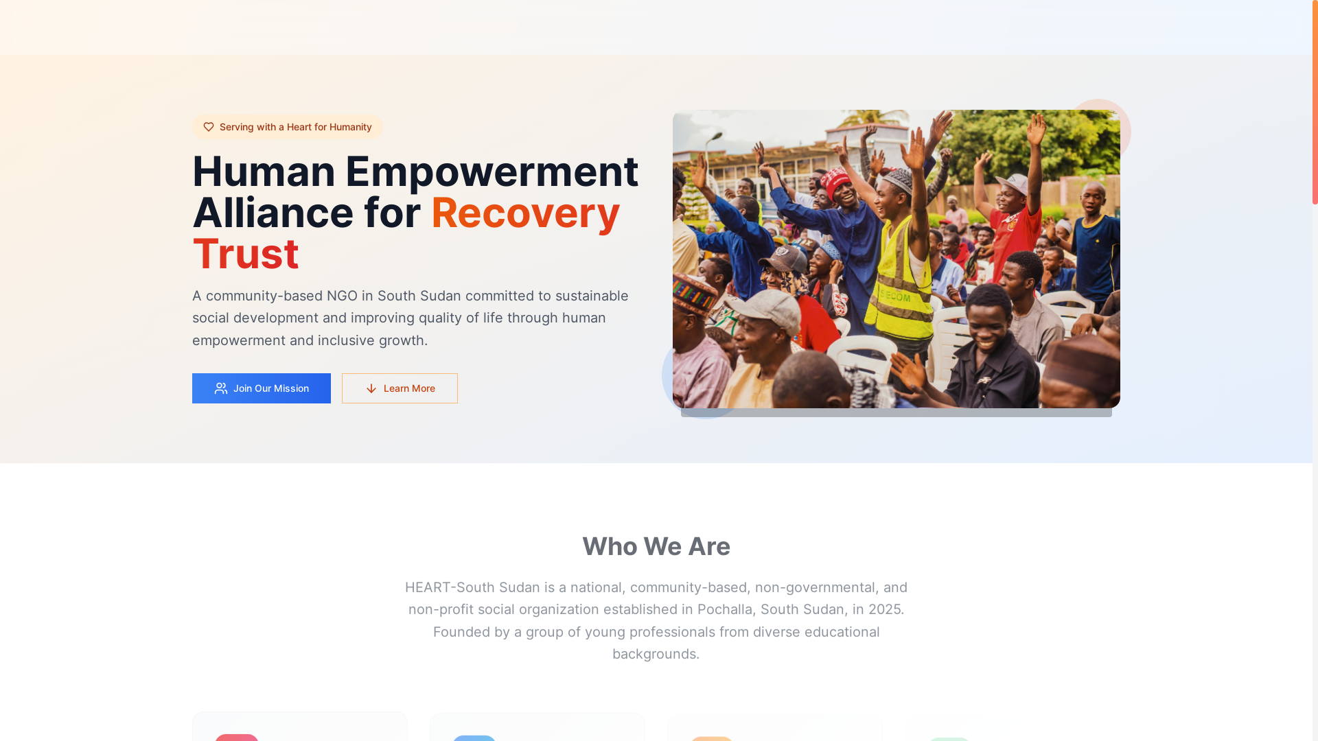 website screenshot of https://heartssd.org/