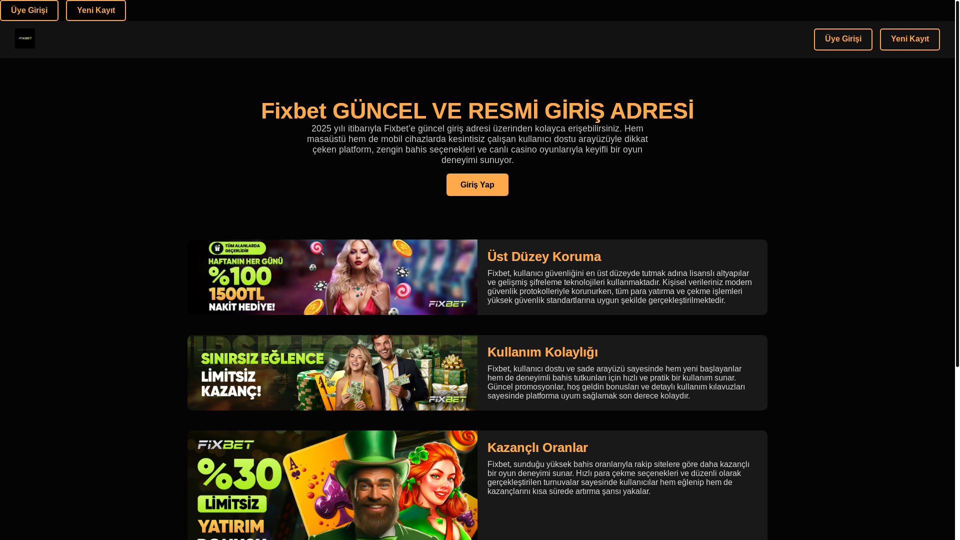 website screenshot of https://fix-bahiscasino.com/