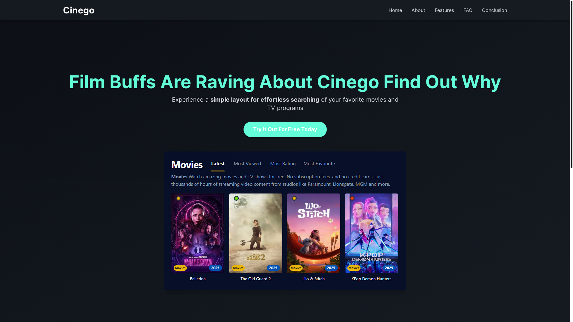 website screenshot of https://cinego-xx81.pages.dev/