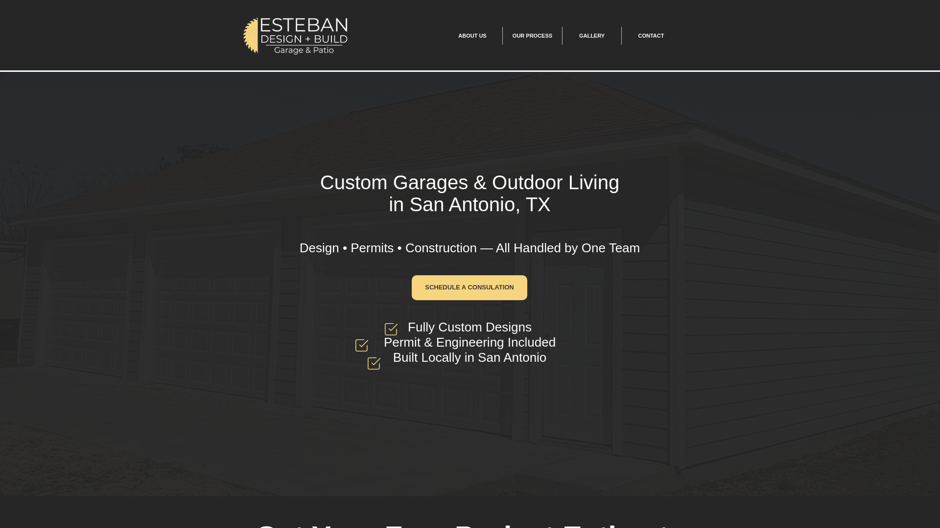 website screenshot of https://estebandesignbuild.com/