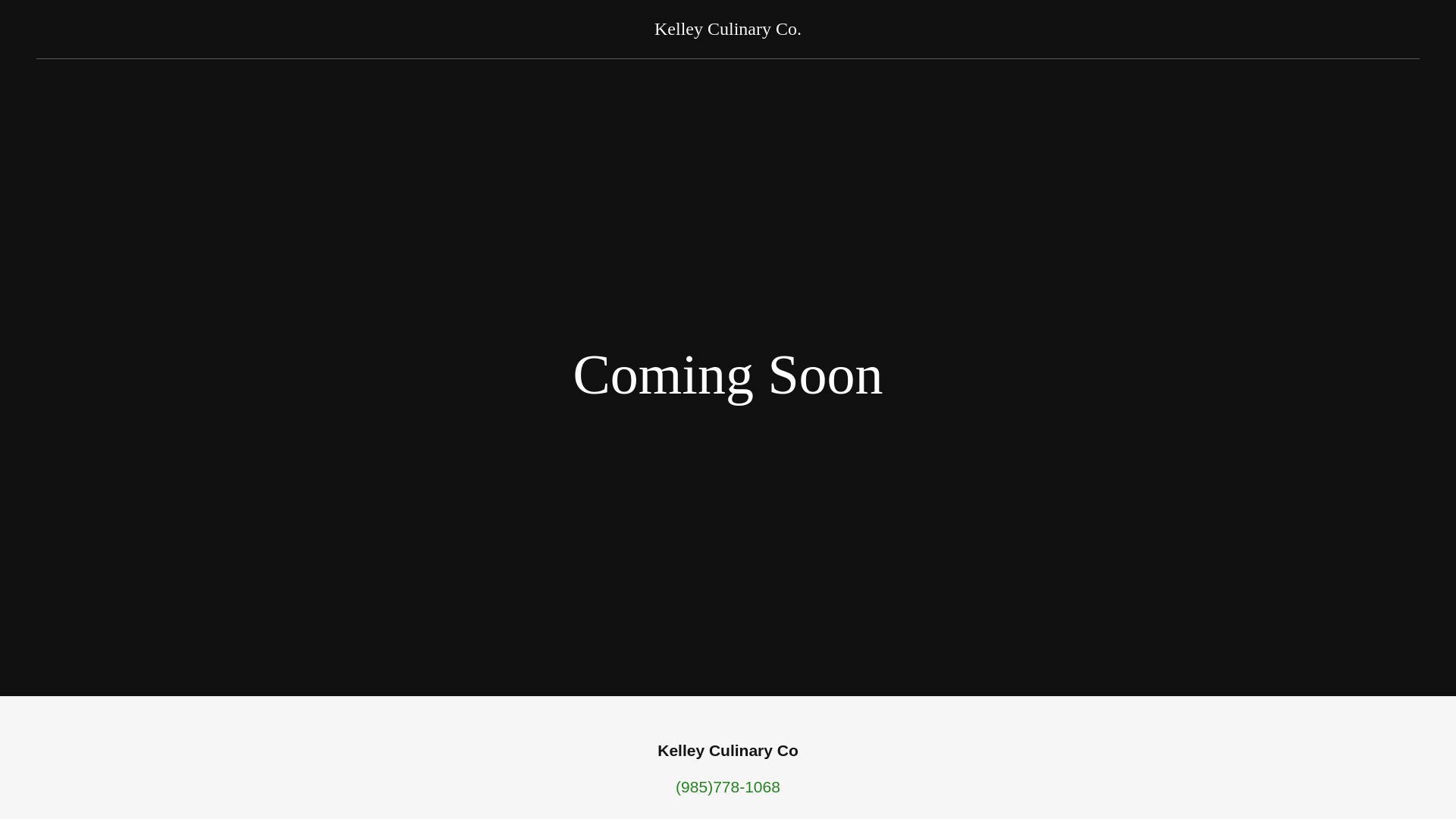 website screenshot of https://kelleyculinary.com/