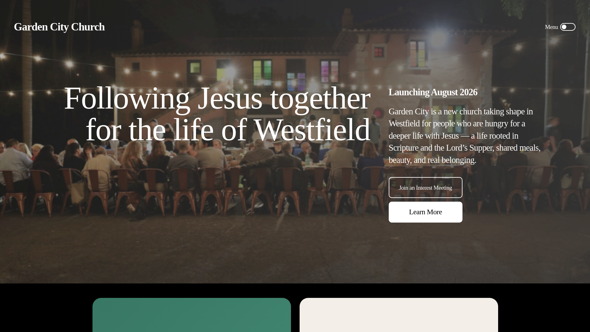 website screenshot of https://gardencitywestfield.com