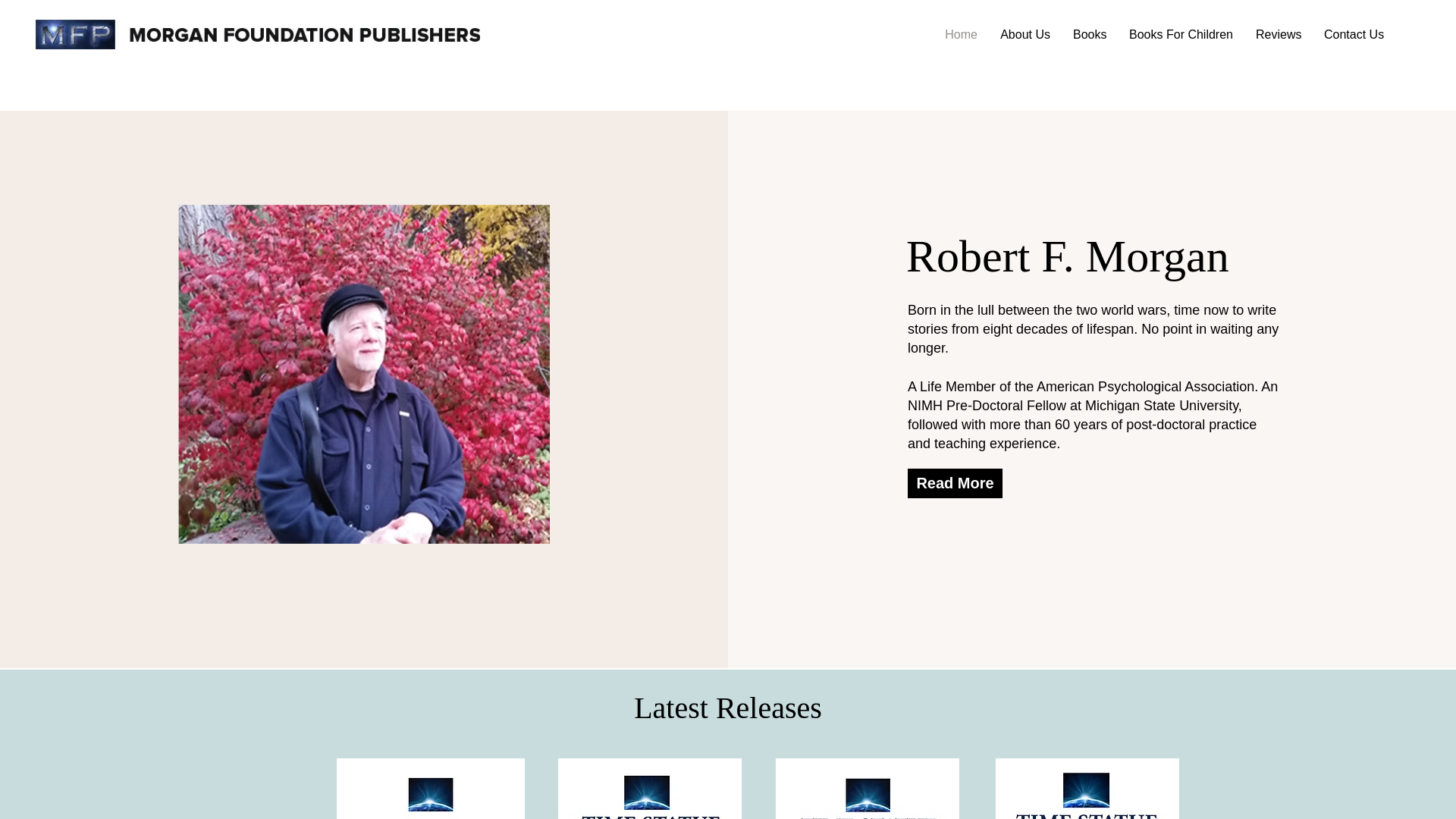 website screenshot of https://morganfoundationpublishers.co/