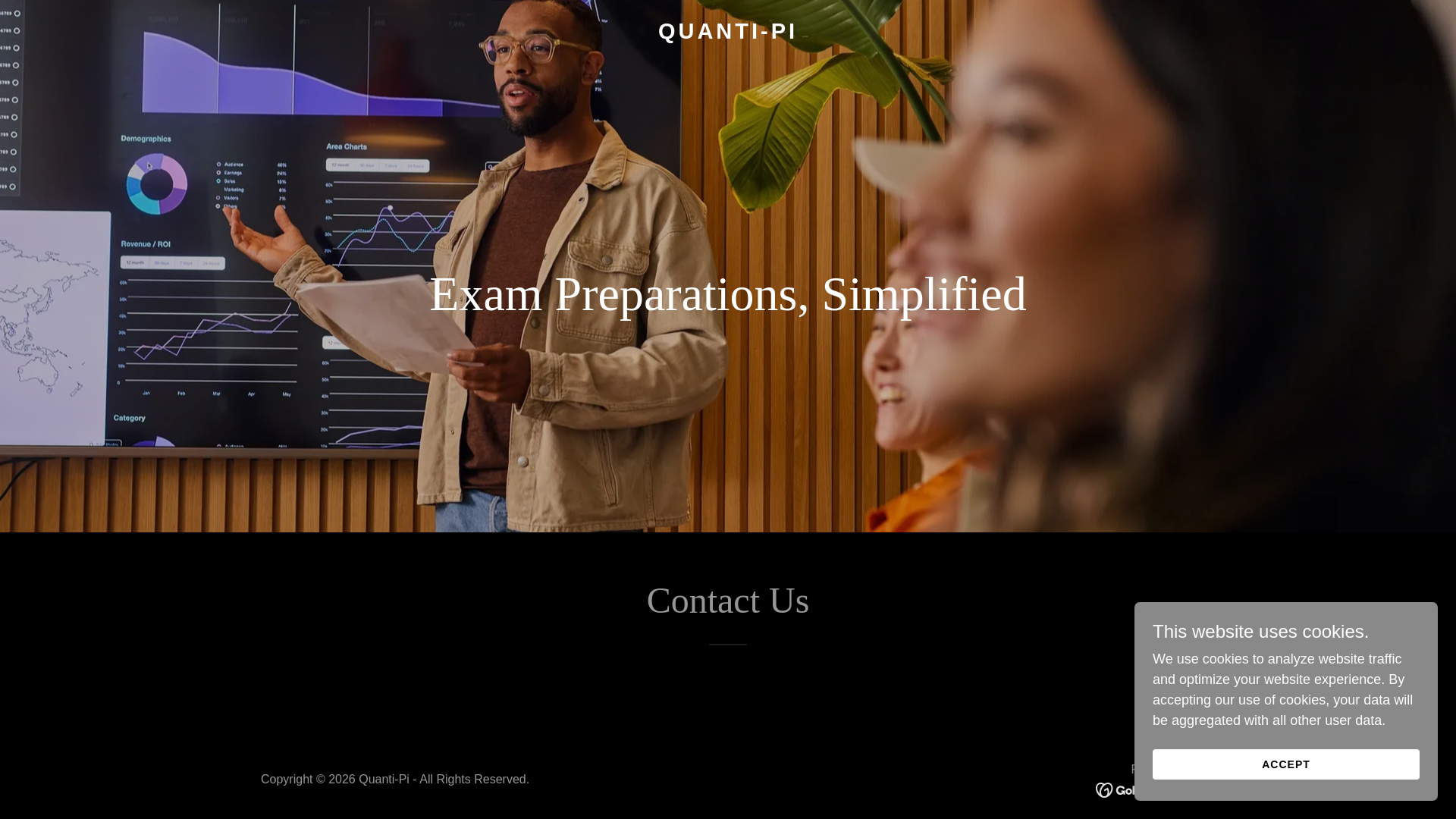 website screenshot of https://quantipi.in/