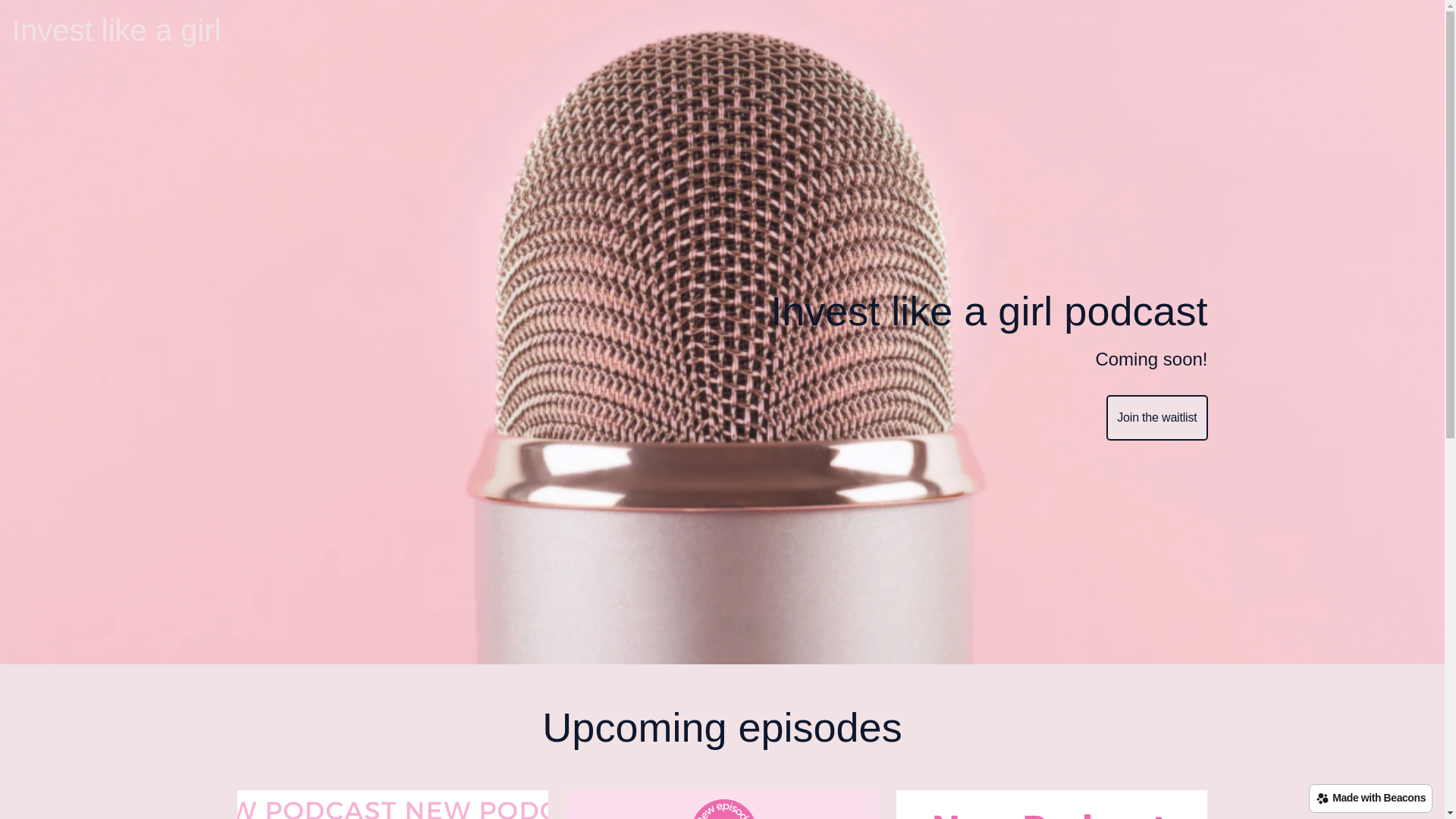 website screenshot of https://investlikeagirlpod.com/