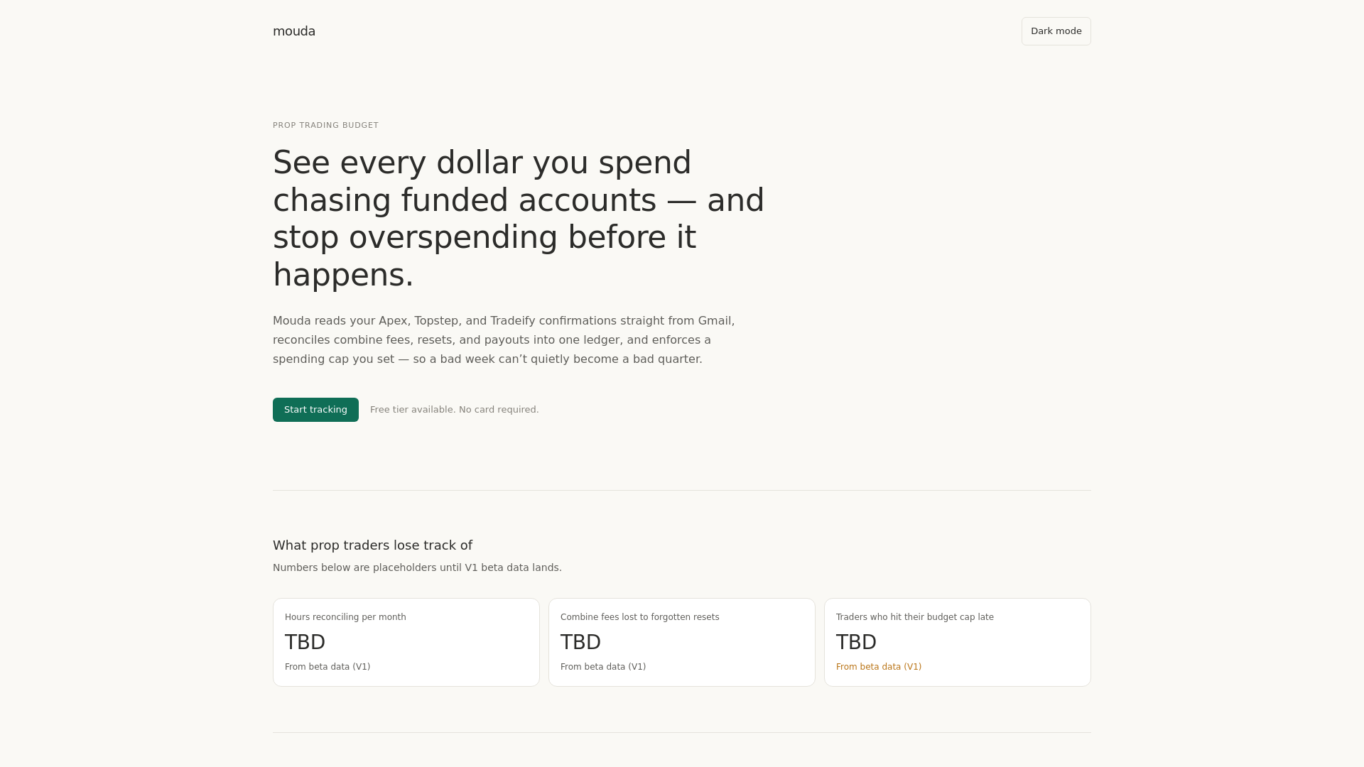website screenshot of https://mouda-ledger.com/