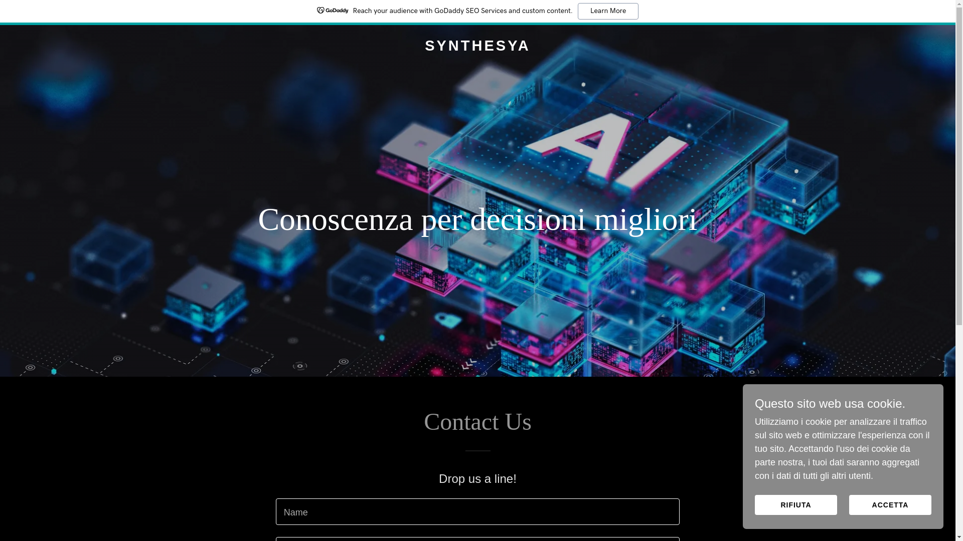 website screenshot of https://synthesya.ai/